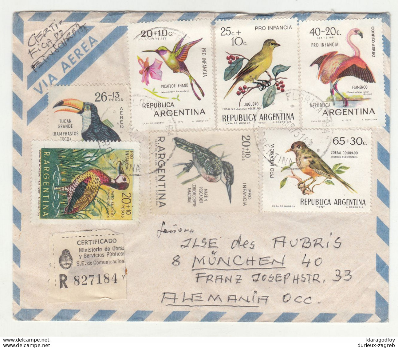 Argentina, Letter Cover Posted 1973 Florida, Buenos Aires Pmk B210820 - Covers & Documents