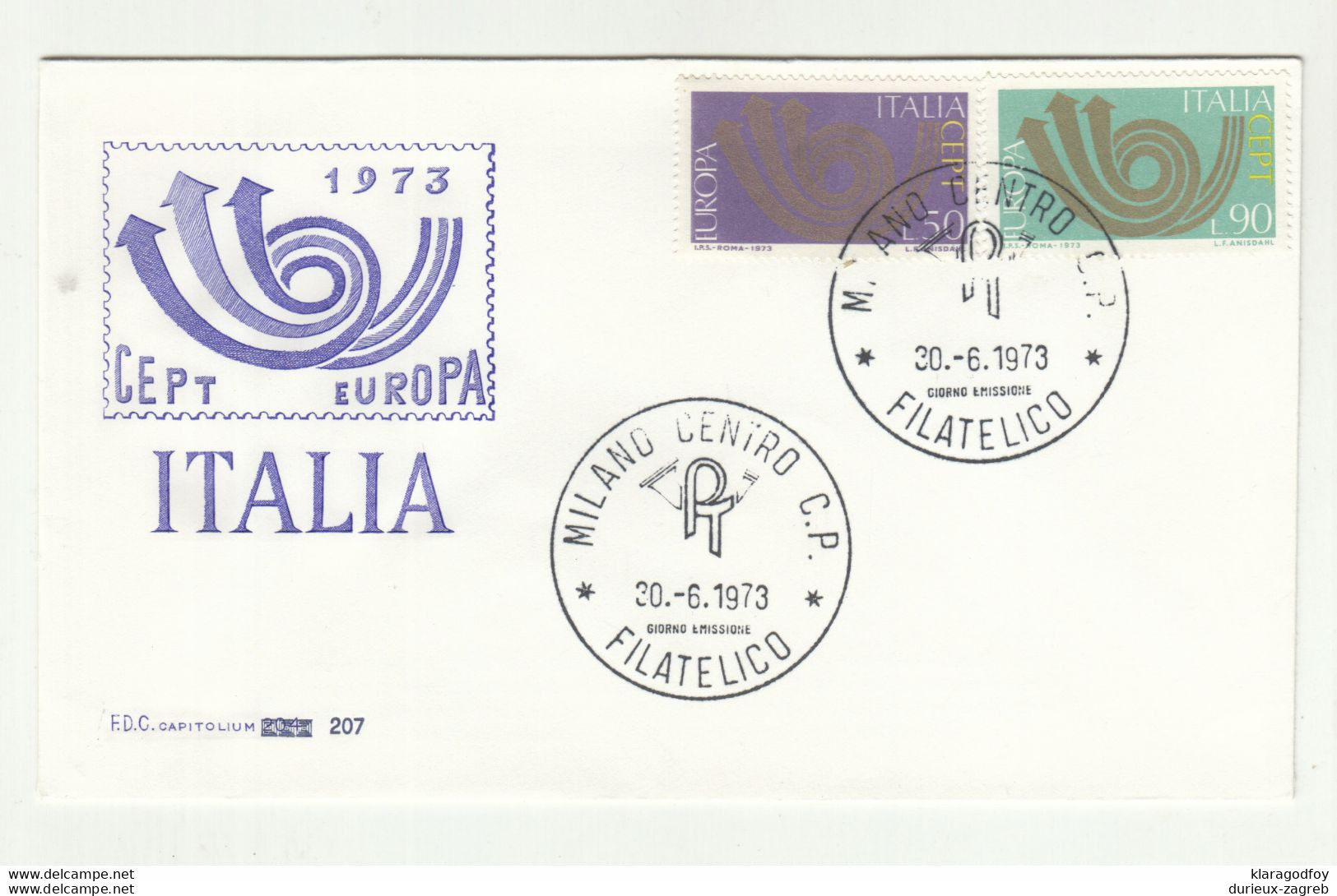 Italy 1973 Europa CEPT FDC 210201 - 1973