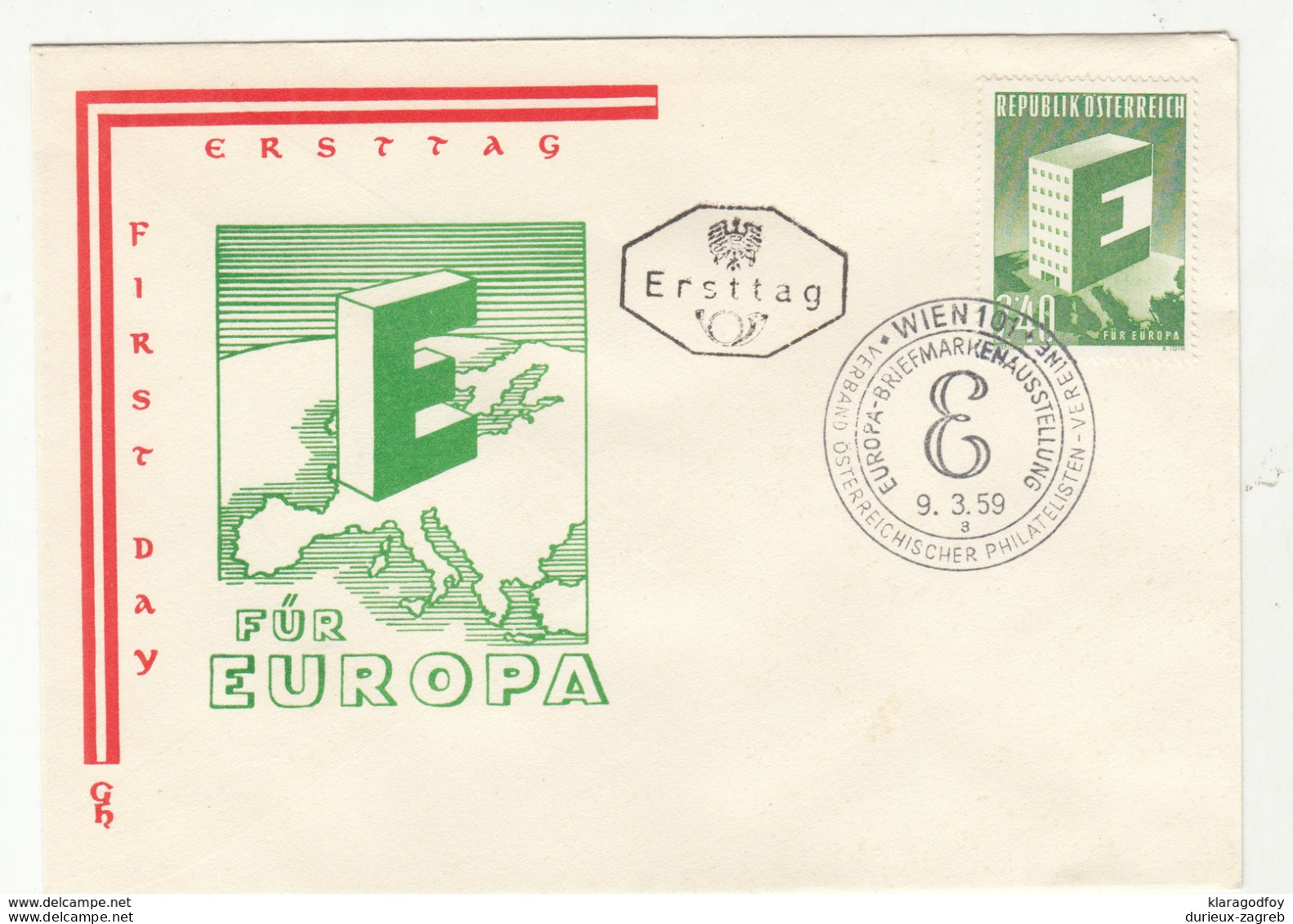 Austria 1959 Für Europa FDC B200120 - 1968