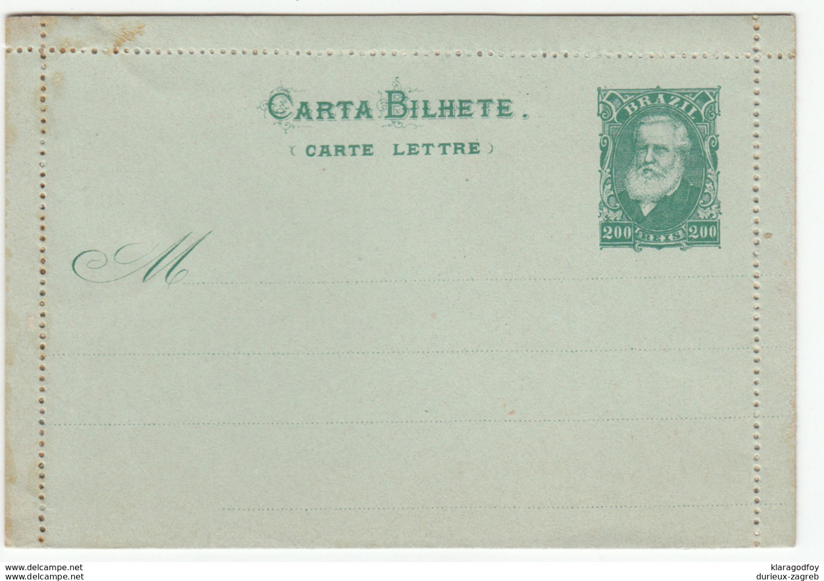Brazil Old Postal Stationery Carta Bilhete Carte Lettre Not Used Bb170125 - Entiers Postaux