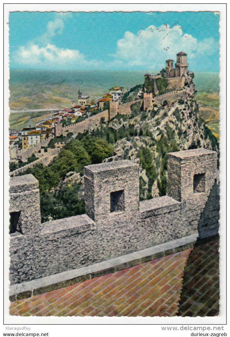 San Marino Stamps On 5 Travelled Postcards 1966-1973 16IXB20 - Brieven En Documenten