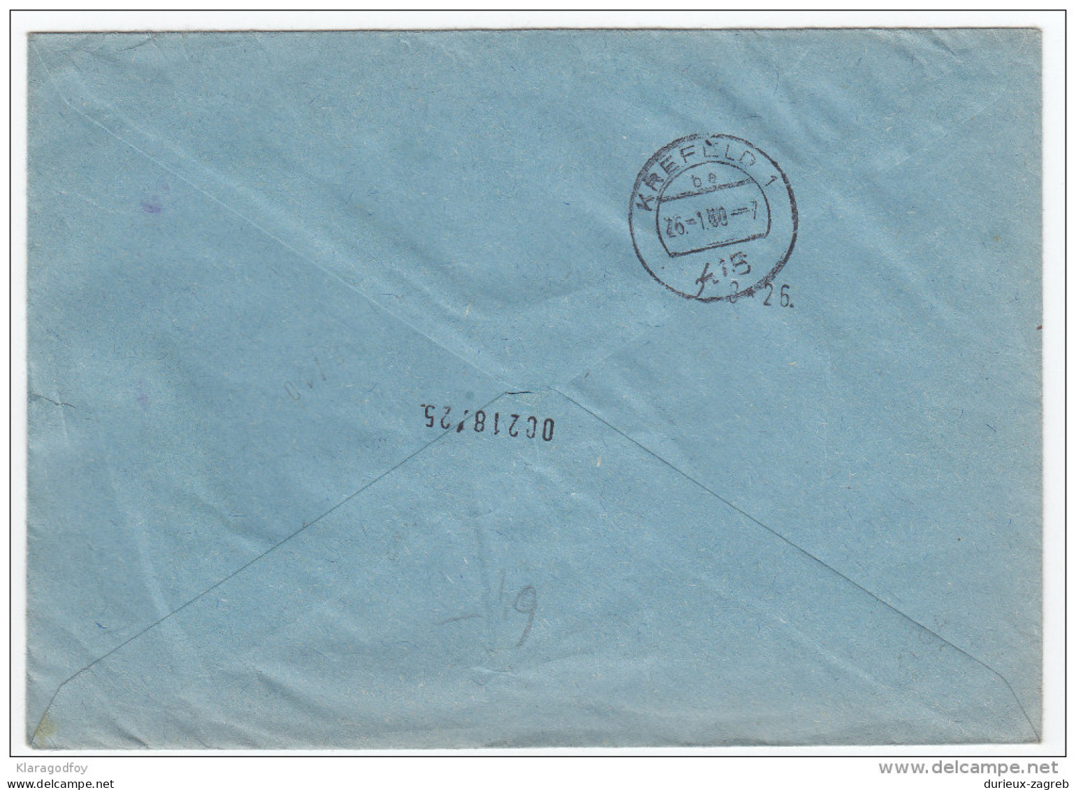 Yugoslavia Multifranked Registered Express Letter Cover Travelled 1980 Zadar To Krefeld Bb151217 - Briefe U. Dokumente