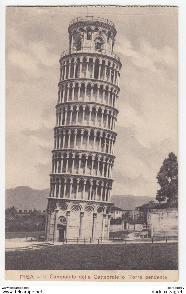 Pisa Il Campanille Della Cattedrale O Torre Pendenta Old Unused Photopostcard B170125 - Eglises Et Cathédrales