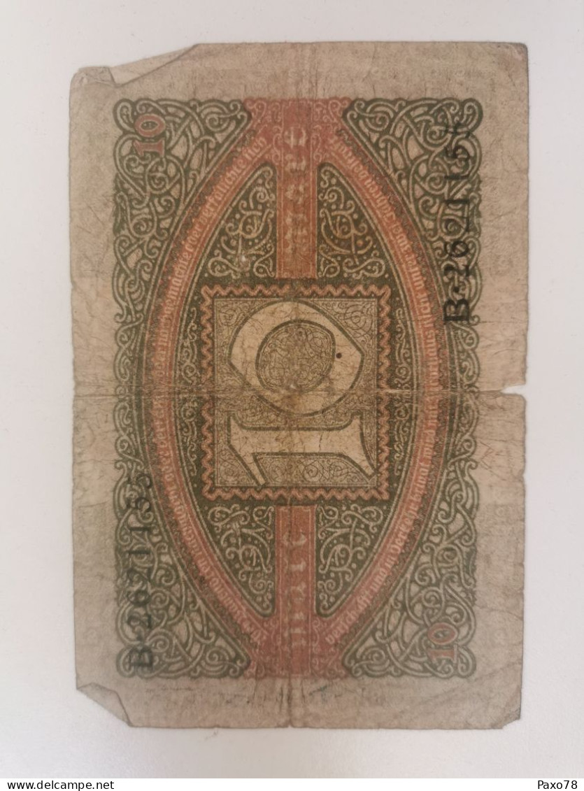 Billet Allemagne, 10 Marks 1920 - 10 Mark
