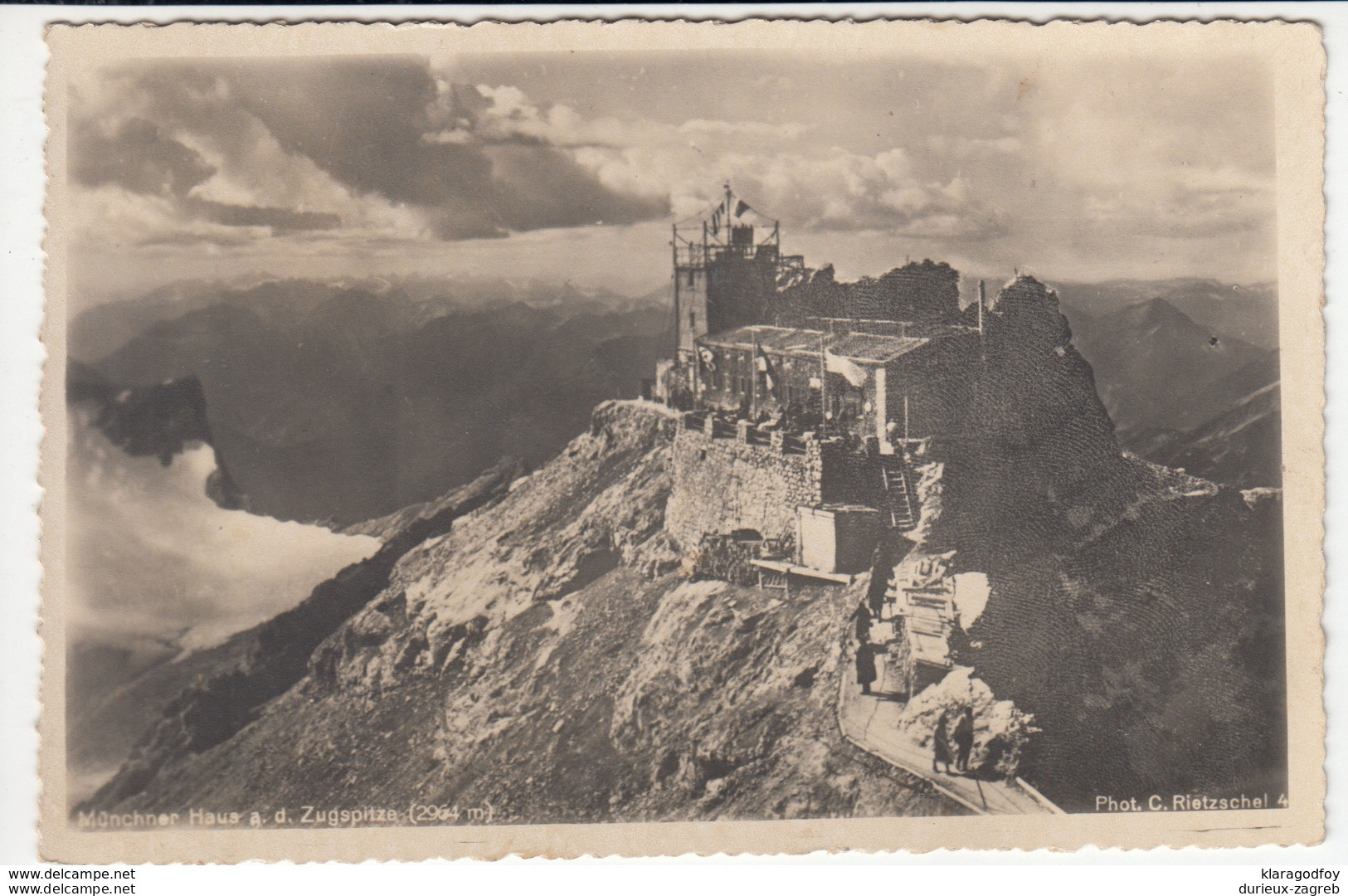 Münchner Haus, Zugspitze Postcard Travelled 1944 B170810 - Zugspitze