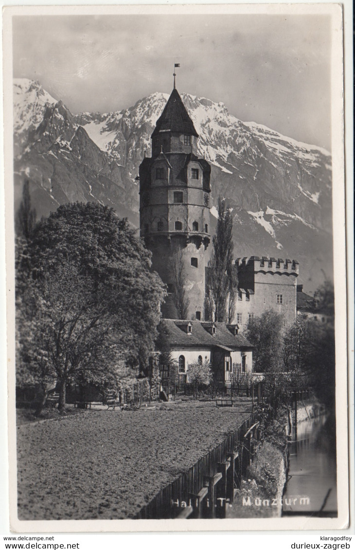 Hall In Tirol, Münzturm Old Postcard Travelled 1955 B170720 - Hall In Tirol