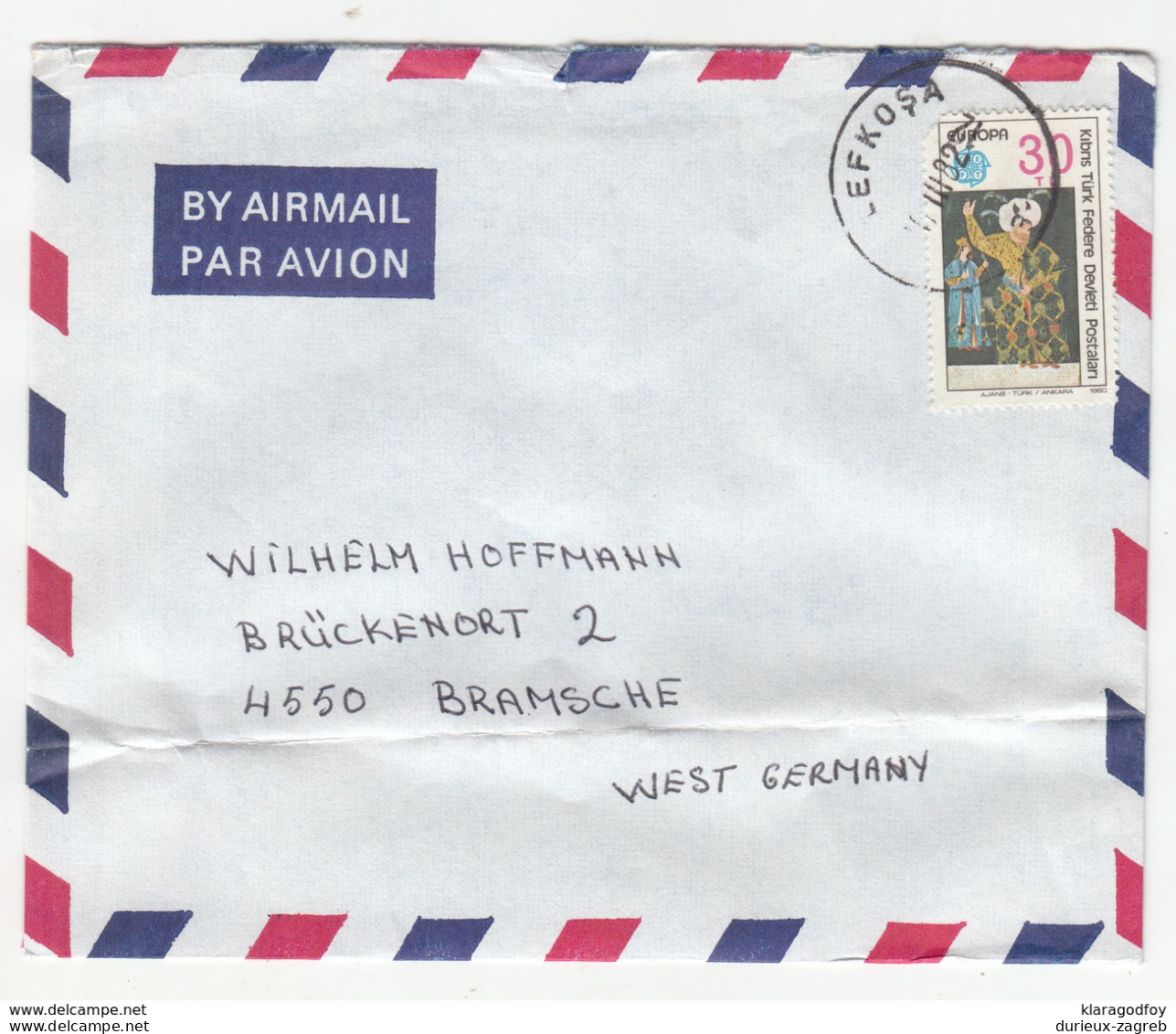 Turkey Air Mail Letter Cover Posted 1972 To Germany - Europa CEPT Stamp (damaged) B200110 - Covers & Documents