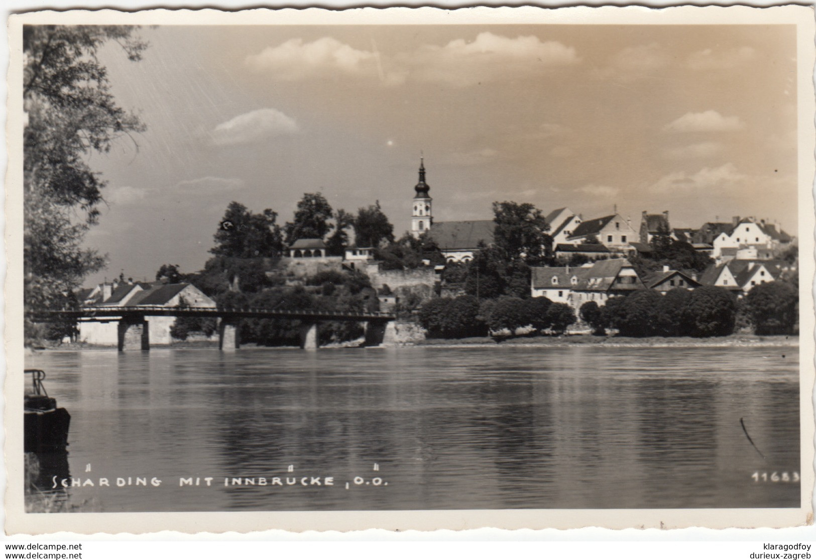 Schärding Mit Innbrücke Old Postcard Travelled 1960 Schärding Pmk B170620 - Schärding