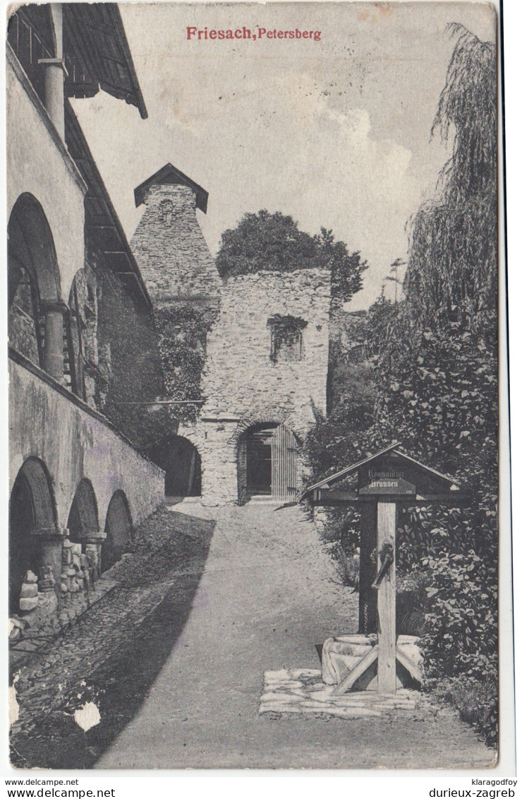 Friesach, Petersberg Castle Old Postcard Travelled 1912 B170620 - Friesach