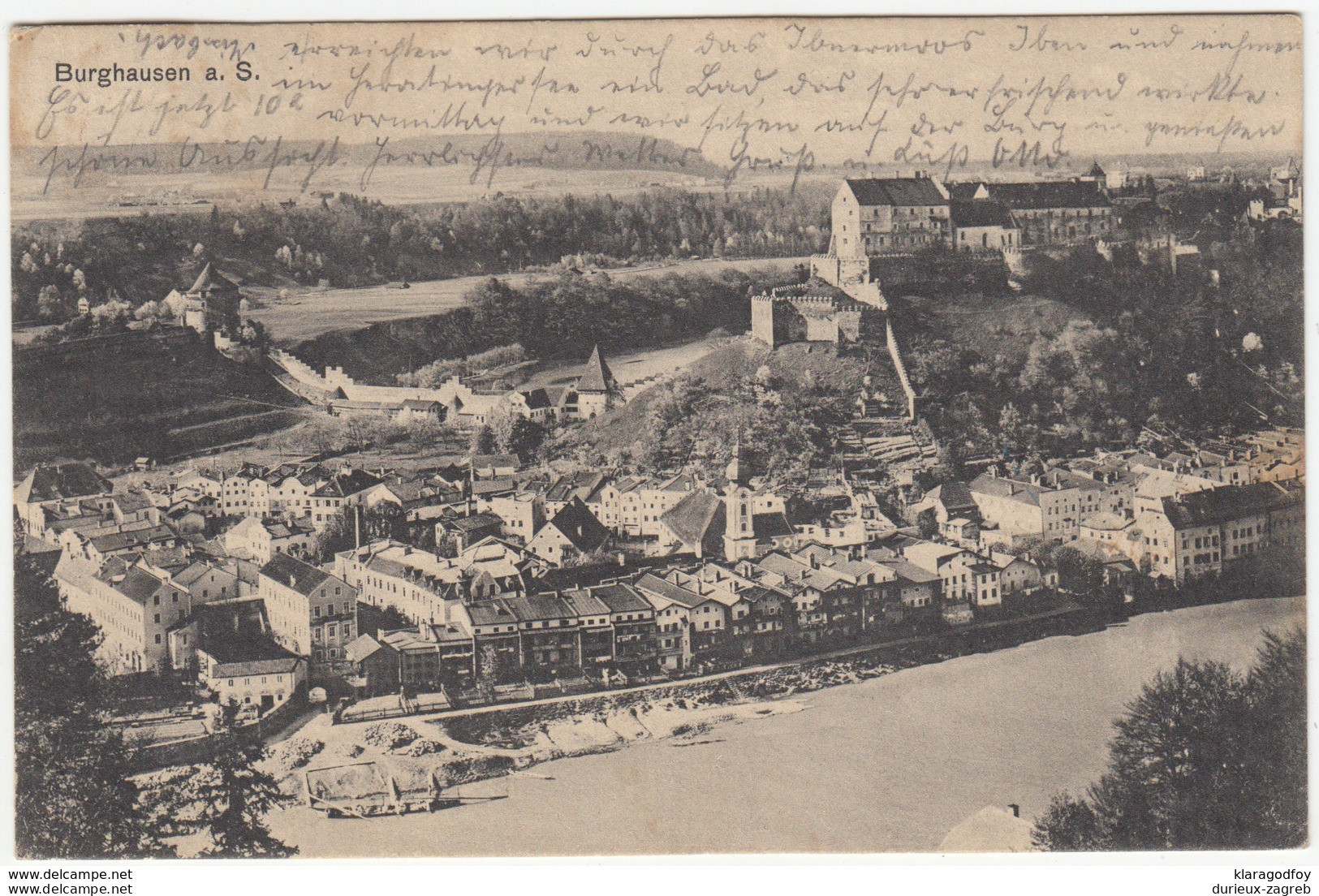 Burghausen Old Postcard Travelled 1914 Burghausen Pmk B170620 - Burghausen