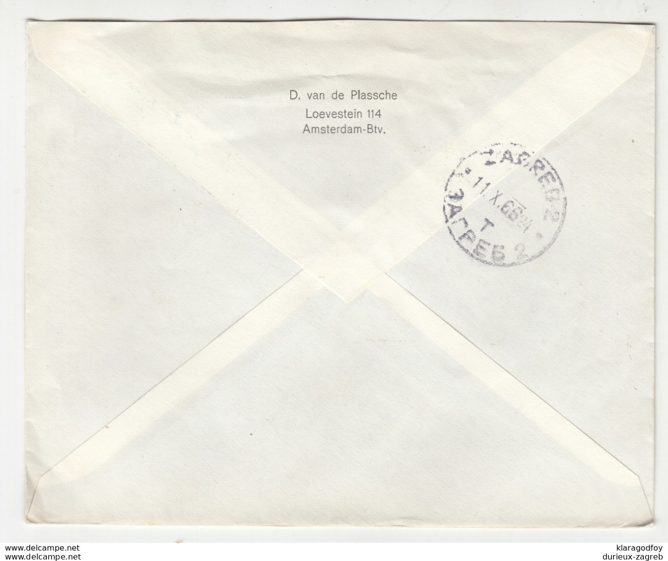 Netherlands Europa CEPT 1966 Stamp On Registered Letter Cover Travelled To Yugoslavia B190320 - 1962