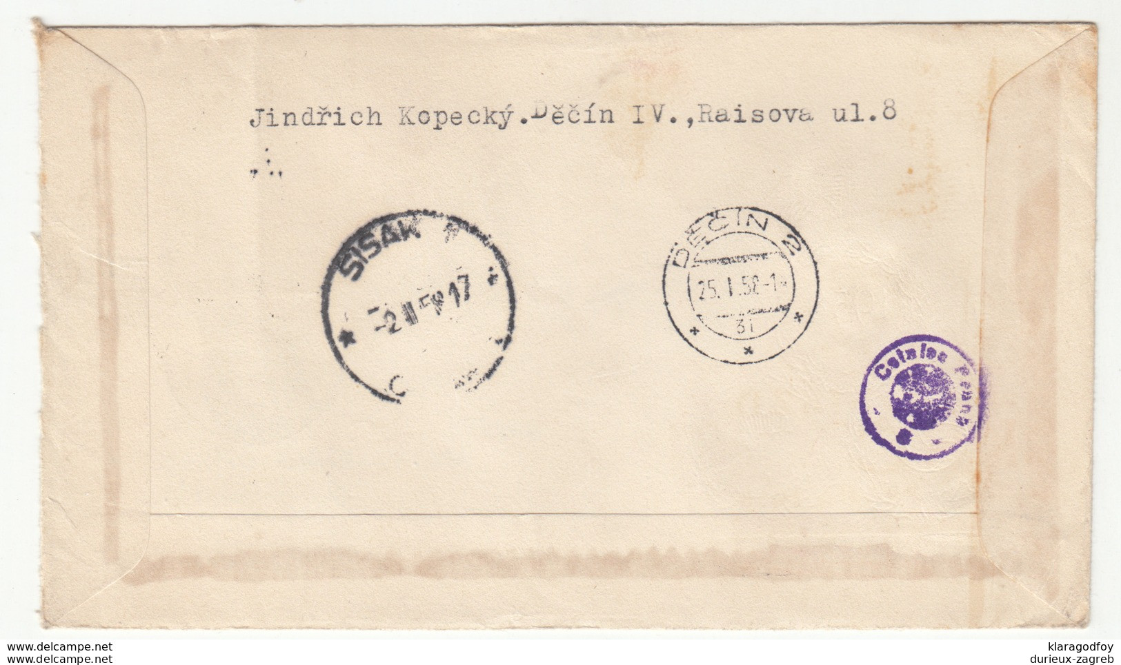 Czechoslovakia, Volleyball & Parachutting Championships 1958 FDC Travelled 1958 B190320 - Parachutting