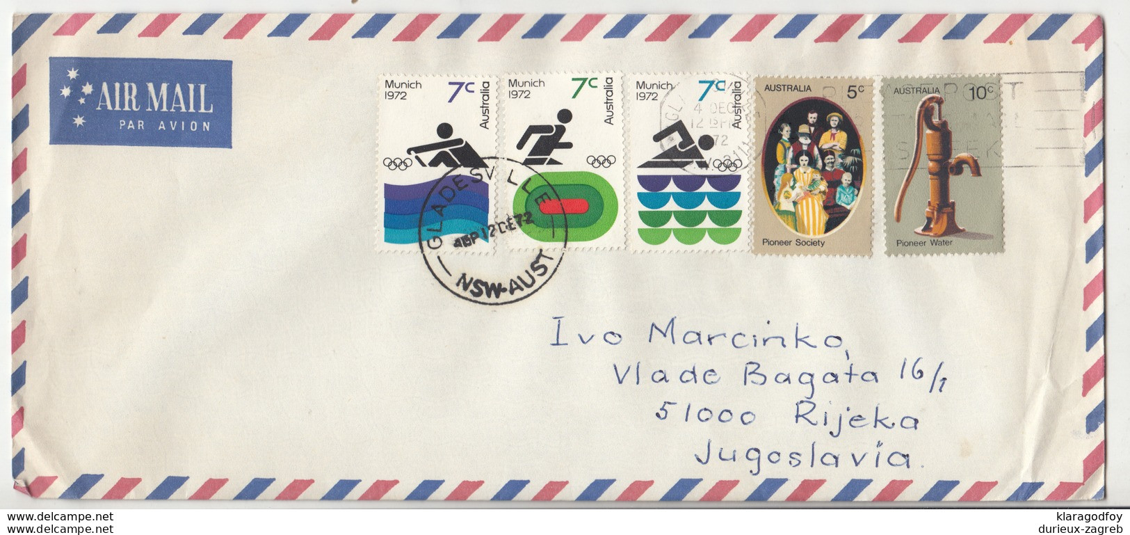 Australia, Letter Cover Travelled 1972 Gladesville Pmk B190320 - Cartas & Documentos