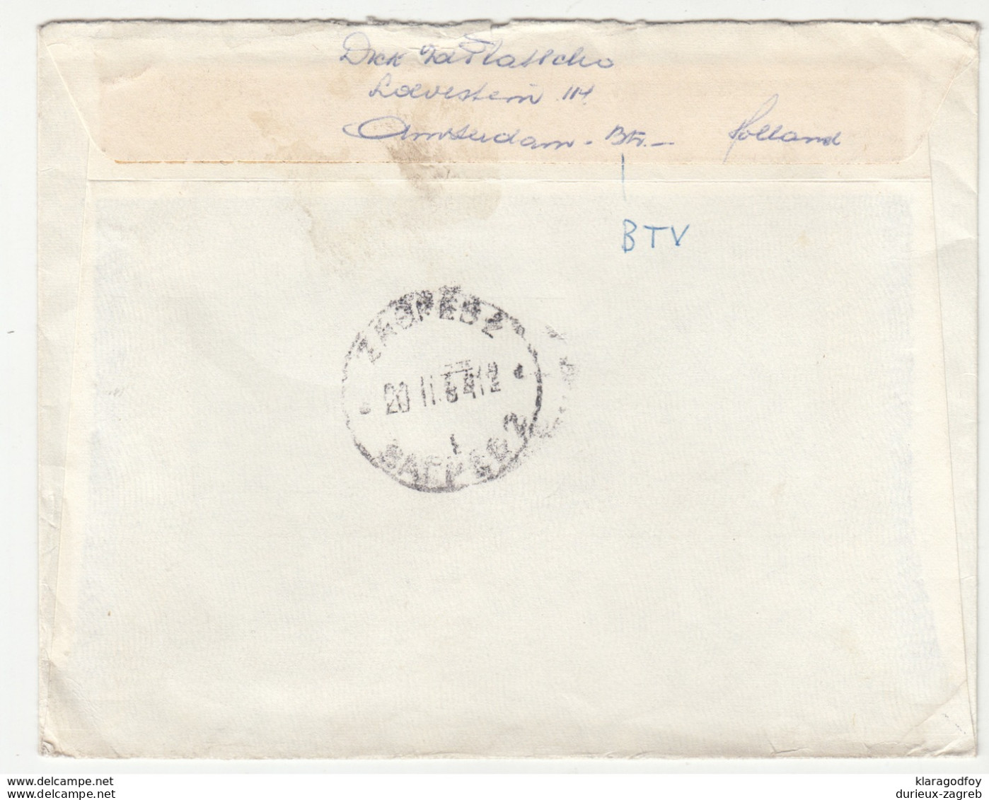 Netherlands Europa CEPT 1963 Stamp On Registered Letter Cover Travelled To Yugoslavia B190320 - 1962