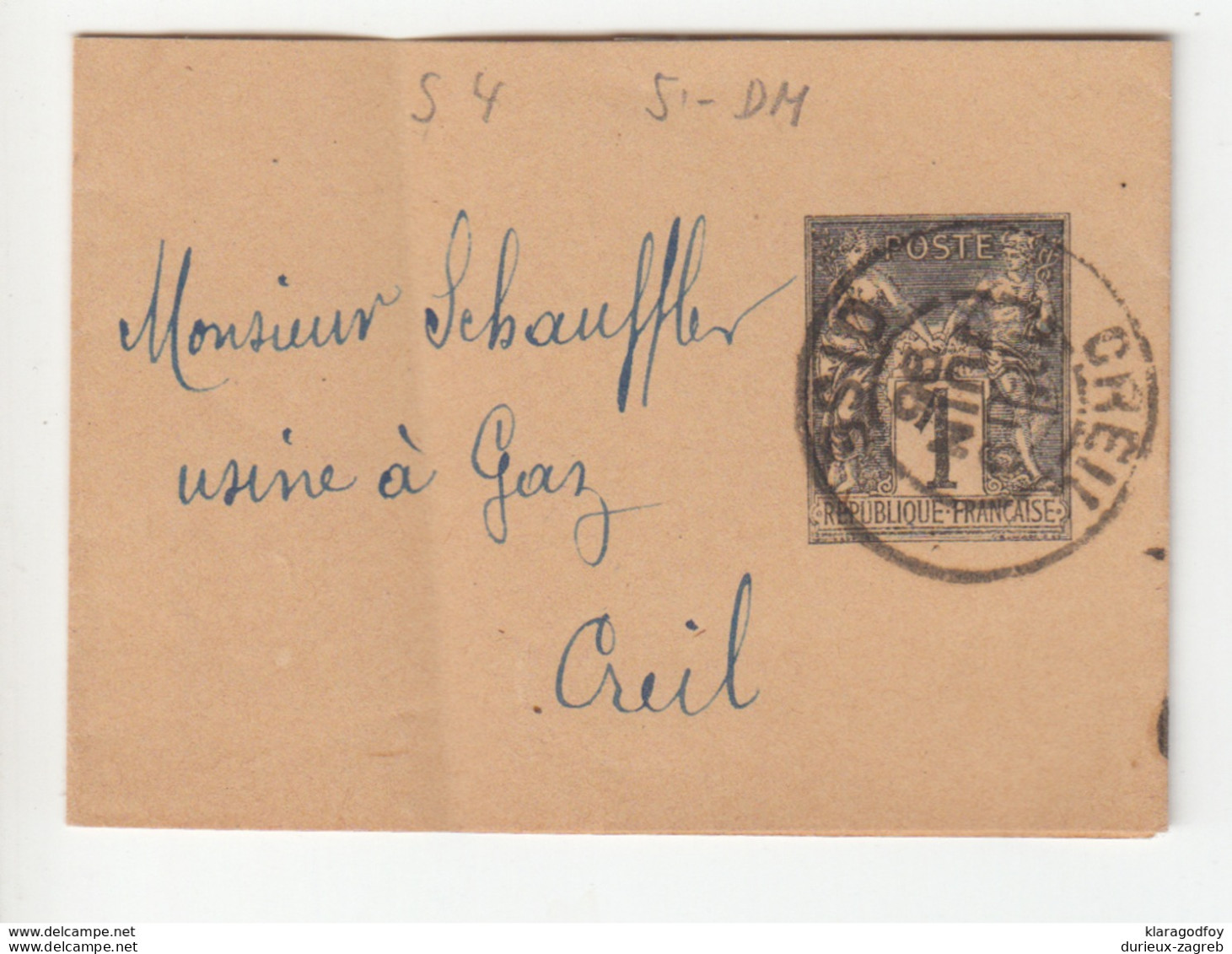 France Old Postal Stationery Newspaper Wraper 1892 Oreil B180625 - Journaux