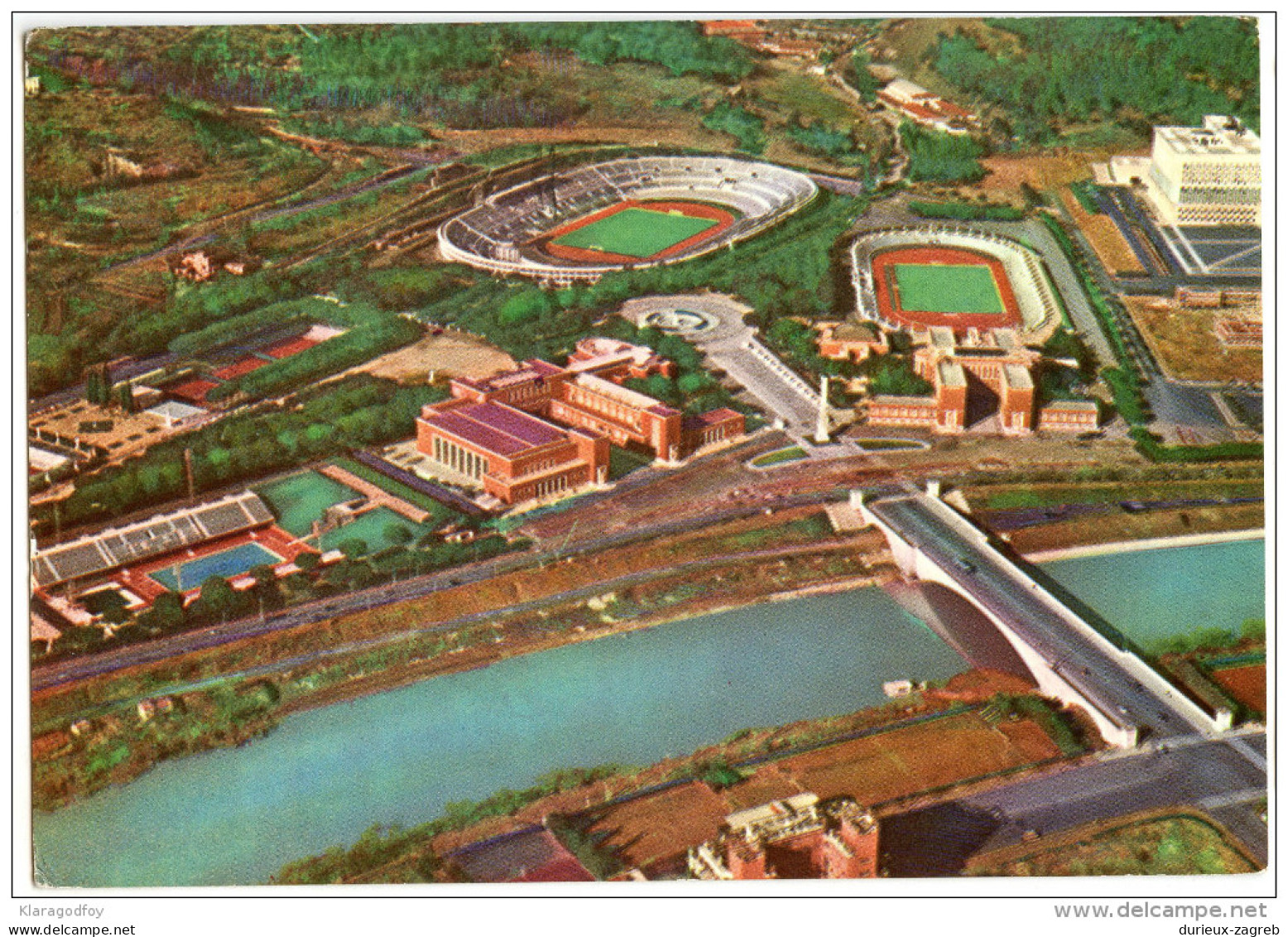 Roma - Foro Italico - Italic Forum Old Postcard Travelled 1960 Bb151106 - Stadia & Sportstructuren