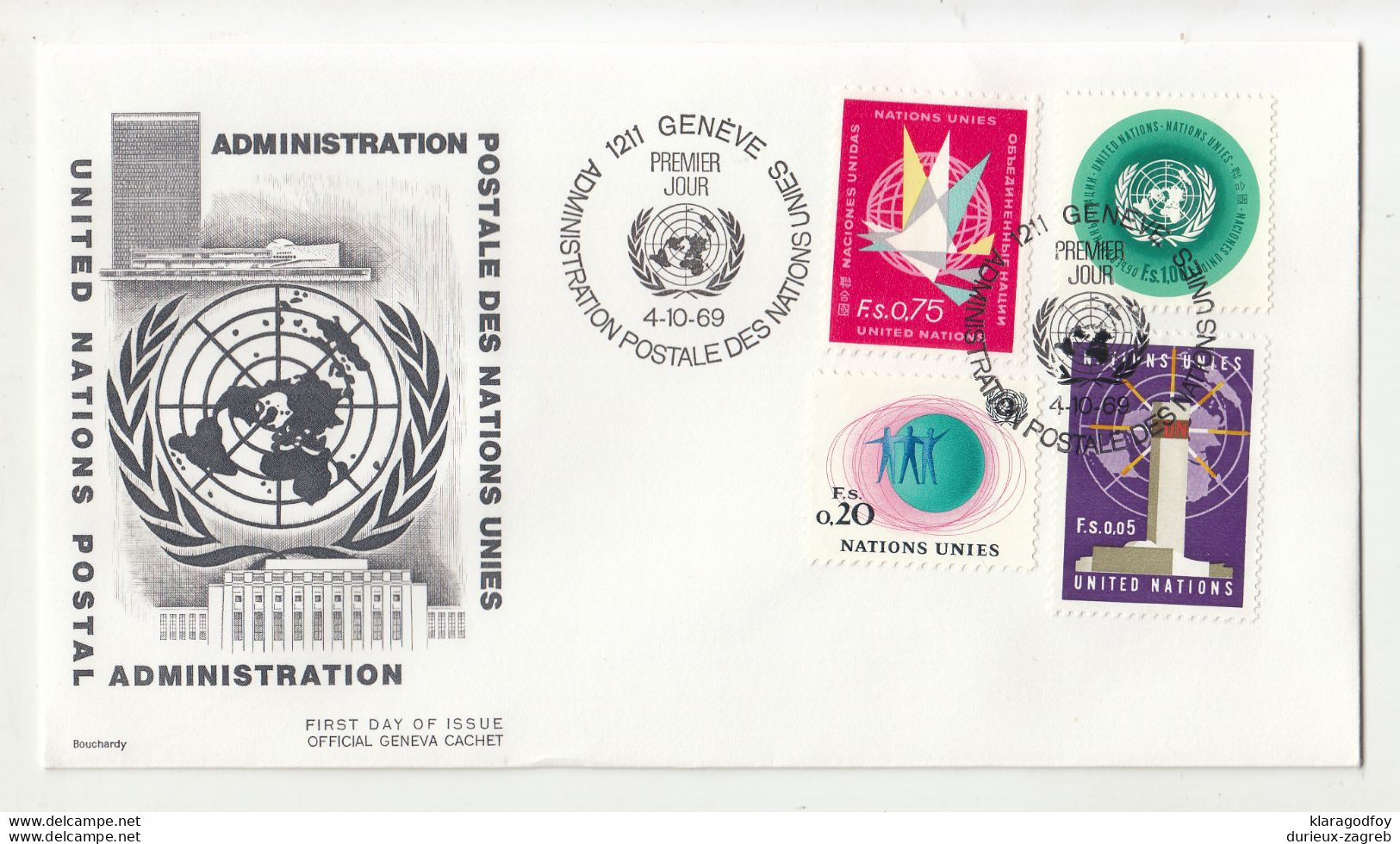 United Nations FDC 1969 B210725 - FDC