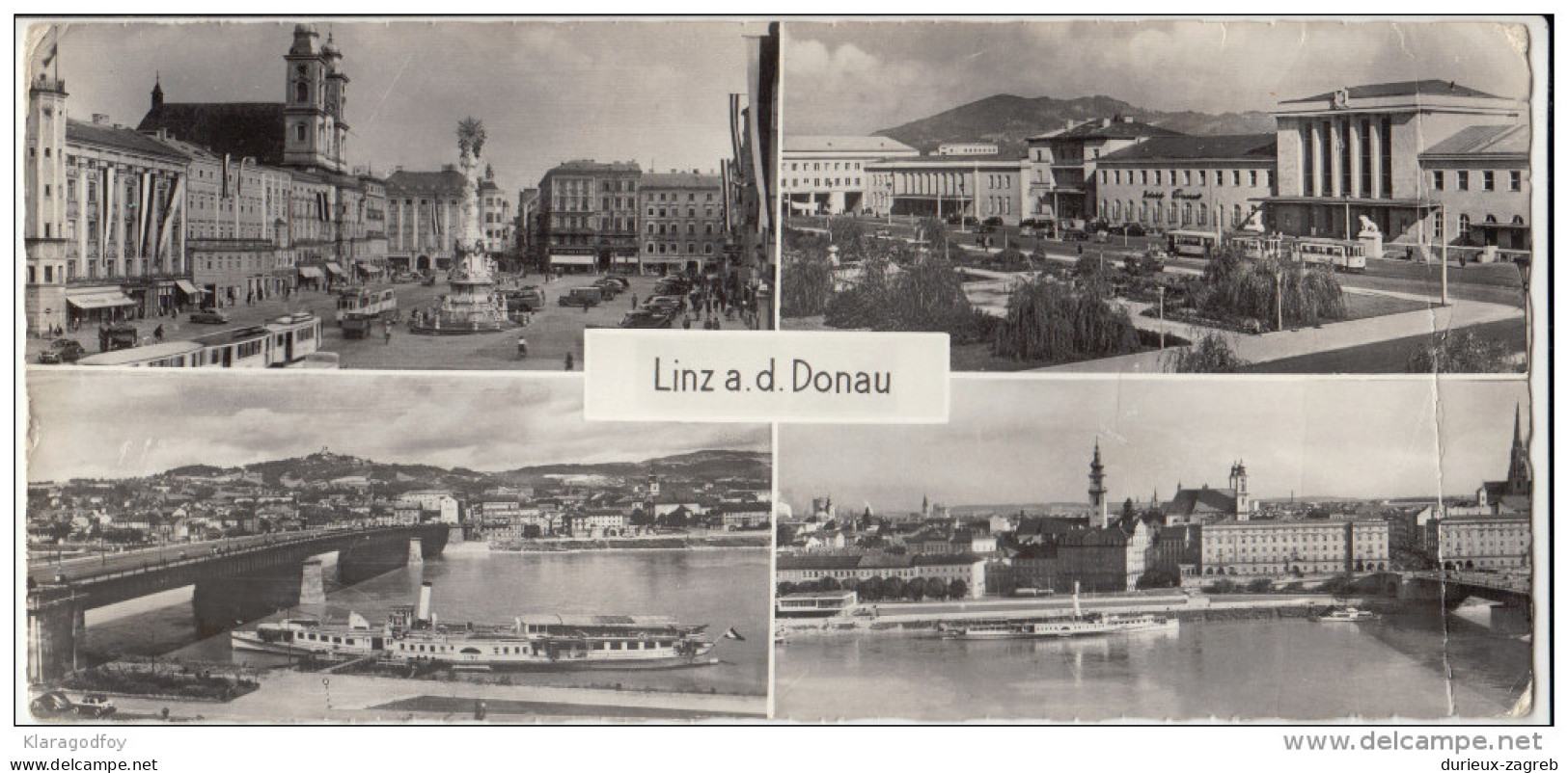 Linz Old Postcard Travelled 1963 Bb161020 - Linz