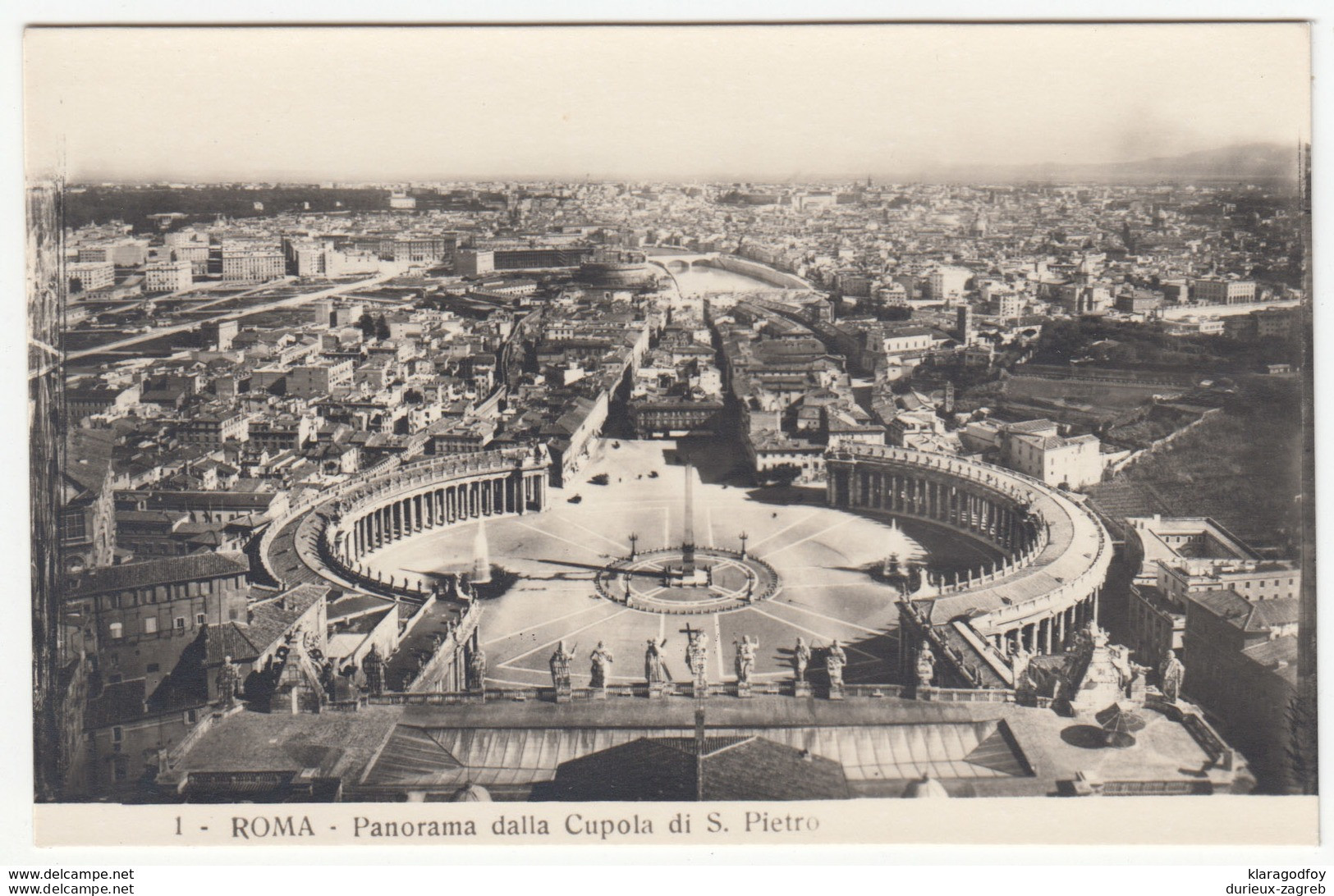 Rome, Panorama Dalla Cupola Di S. Pietro Old Photopostcard Unused B170320 - Multi-vues, Vues Panoramiques