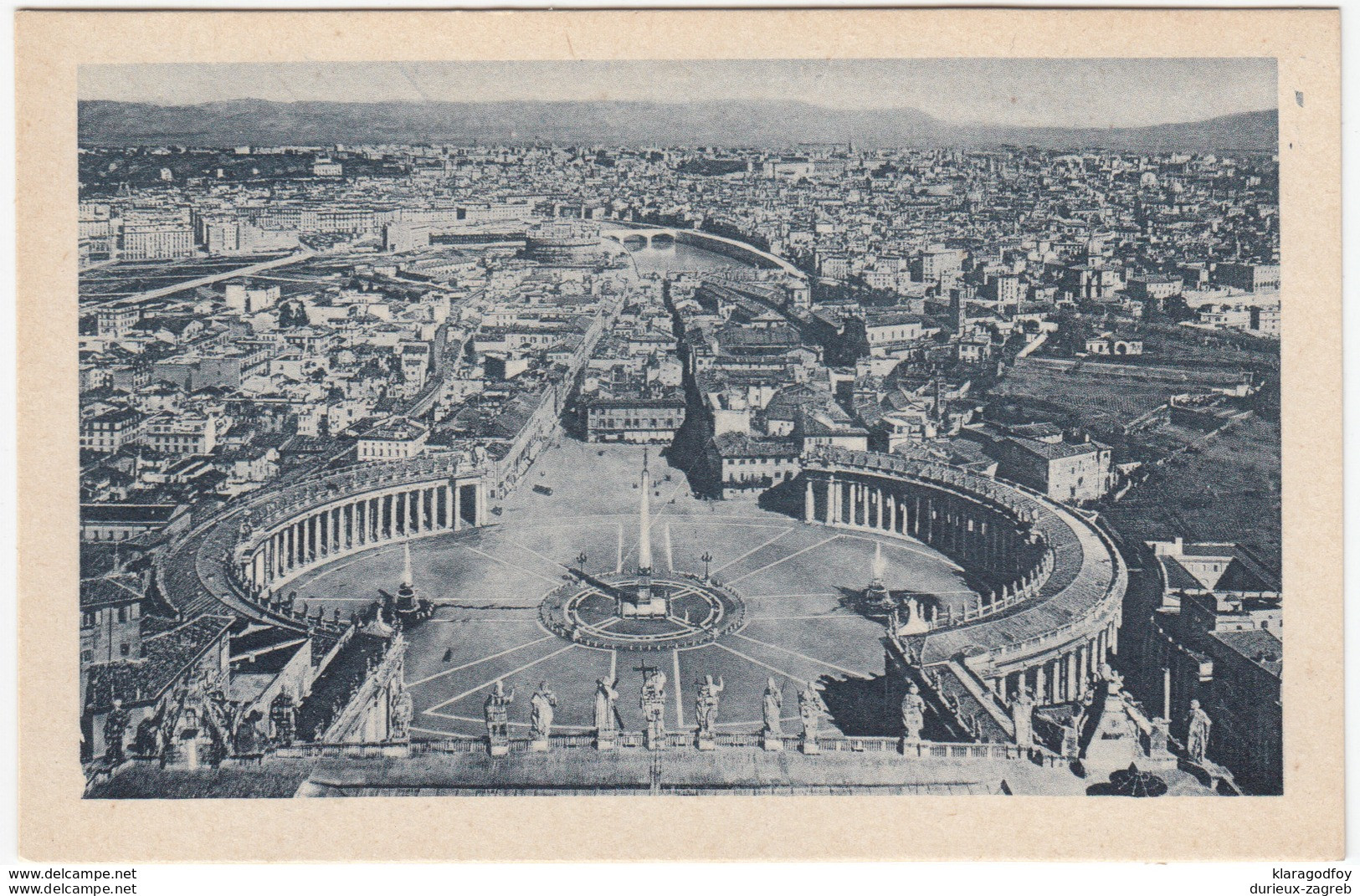 Rome, Panorama Dalla Cupola Di S. Pietro Old Postcard Unused B170320 - Multi-vues, Vues Panoramiques