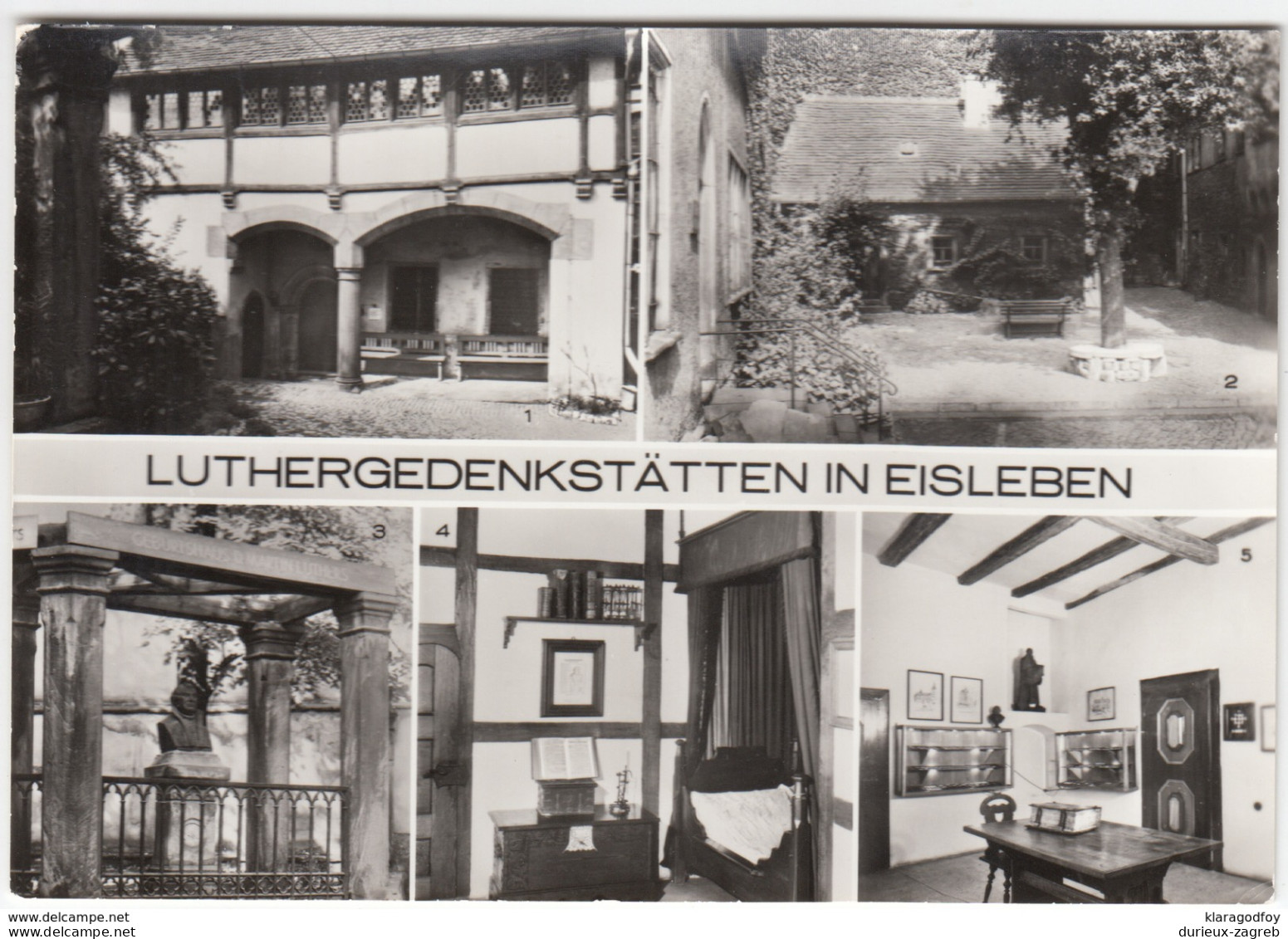 Lutherstadt Eisleben, Landmarks Connected With Martin Luther Old Postcard Unused B170320 - Eisleben
