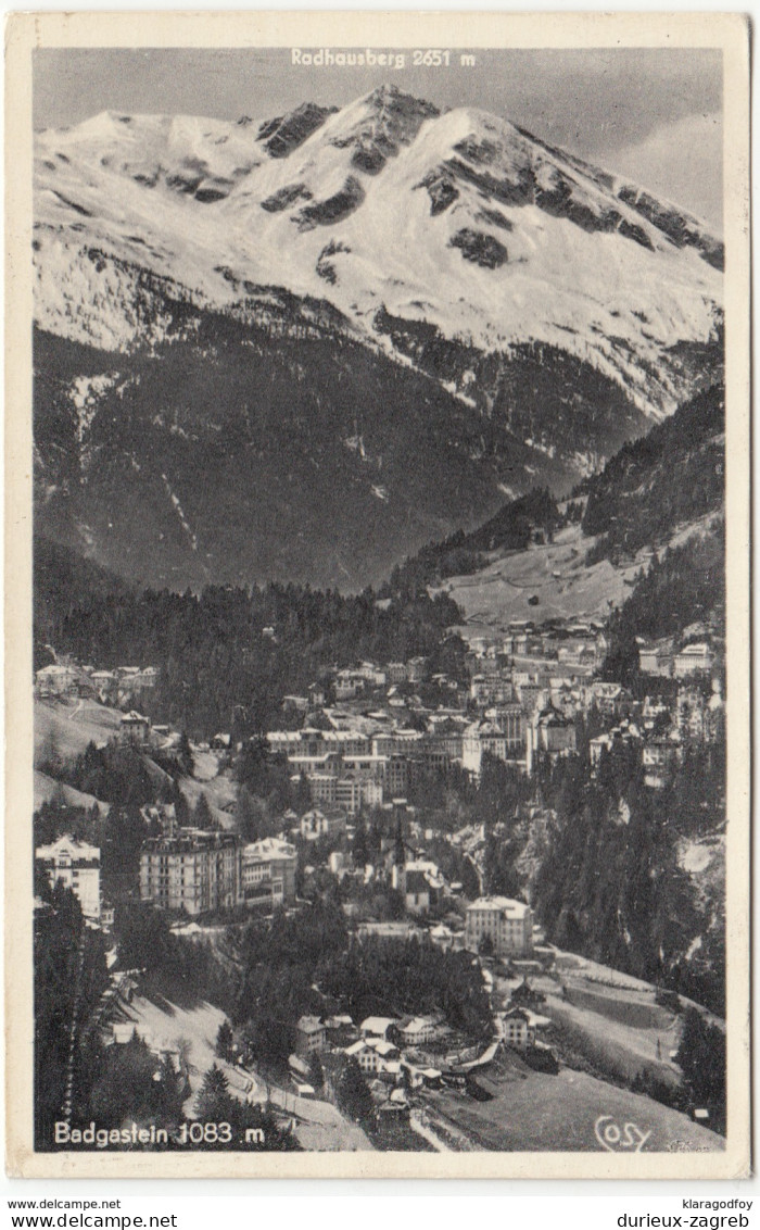 Bad Hofgastein Old Postcard Travelled 1961 B171025 - Bad Hofgastein