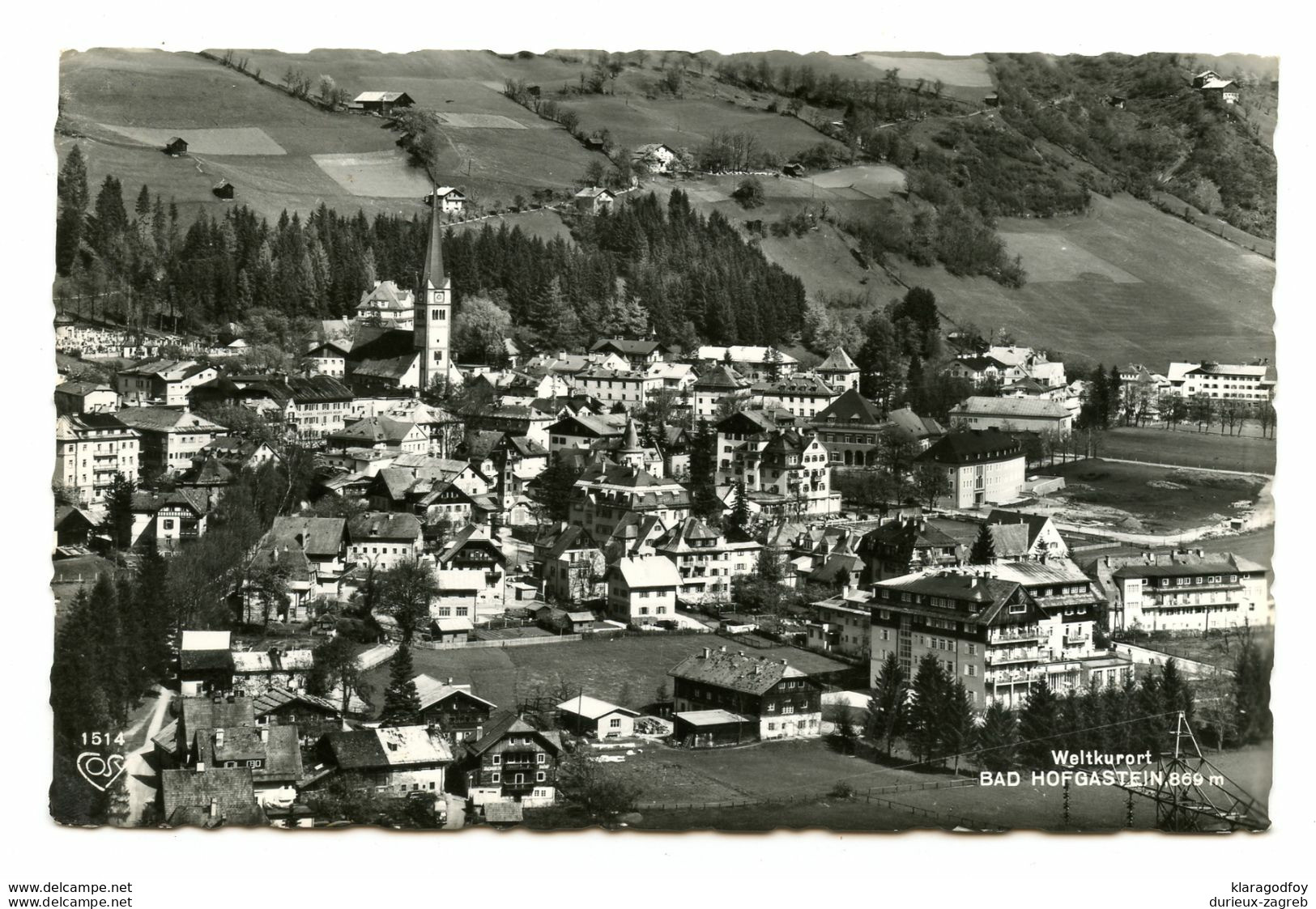 Bad Hofgastein Postcard Posted 1959 Special Pmk B200801 - Bad Hofgastein