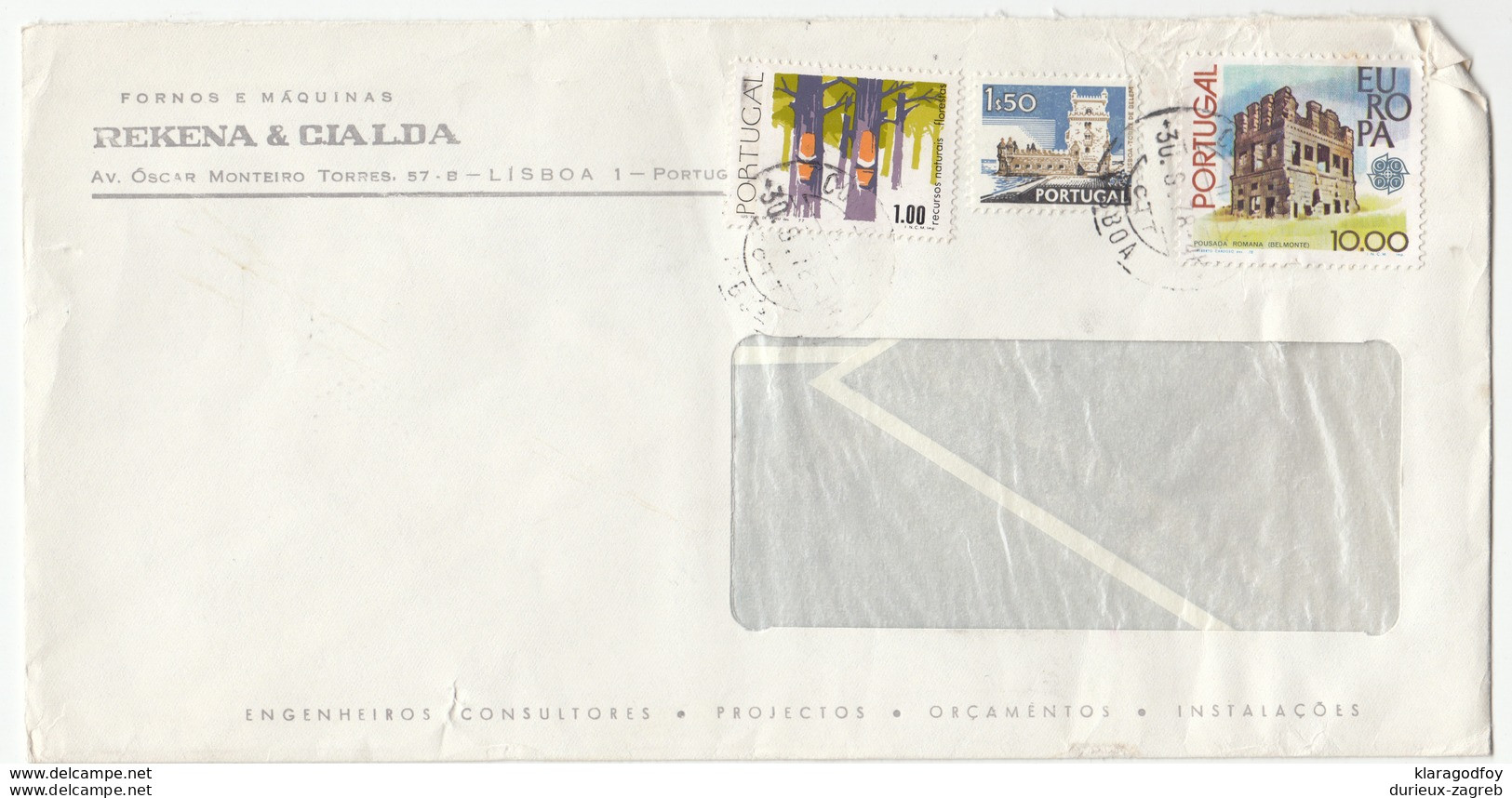 Rekena & Cia 4 Company Letter Covers Travelled B170925 - Lettres & Documents