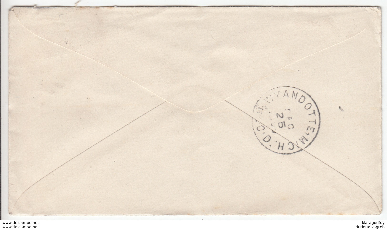 USA, D. H. Burrell & Co. Postal Stationery Letter Cover Travelled 1899 Little Falls (NY) To Wyandotte (MI) B180122 - ...-1900