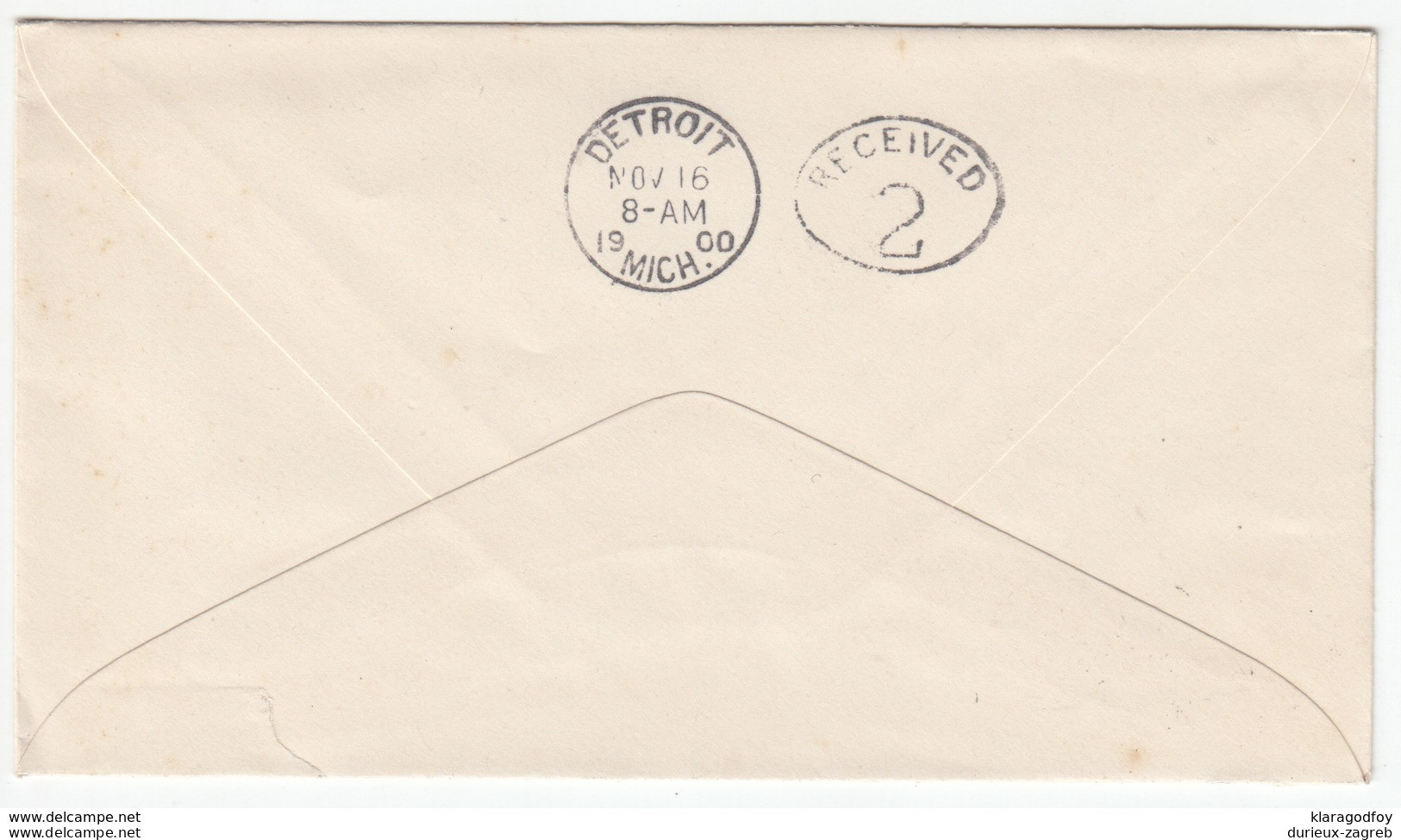 USA, Dodds & McNichol Postal Stationery Letter Cover Travelled 1900 Au Sable To Detroit B180122 - ...-1900