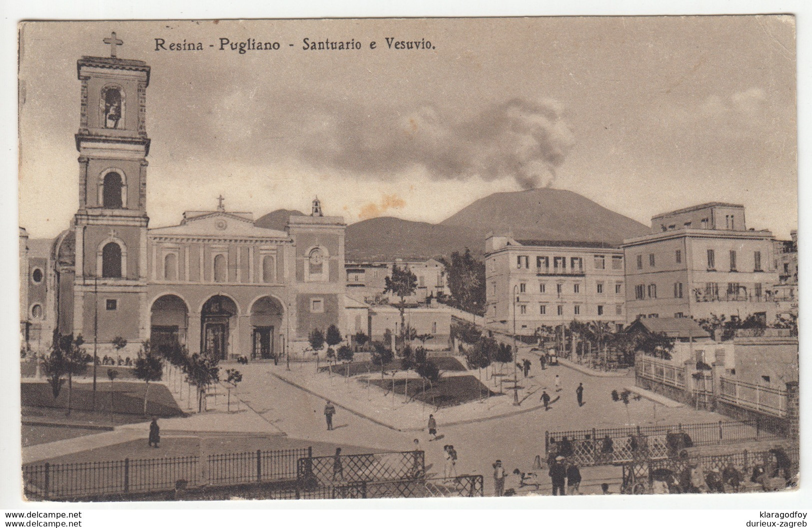 Resìna,  Basilica Of Santa Maria A Pugliano Old Postcard Travelled B180103 - Ercolano
