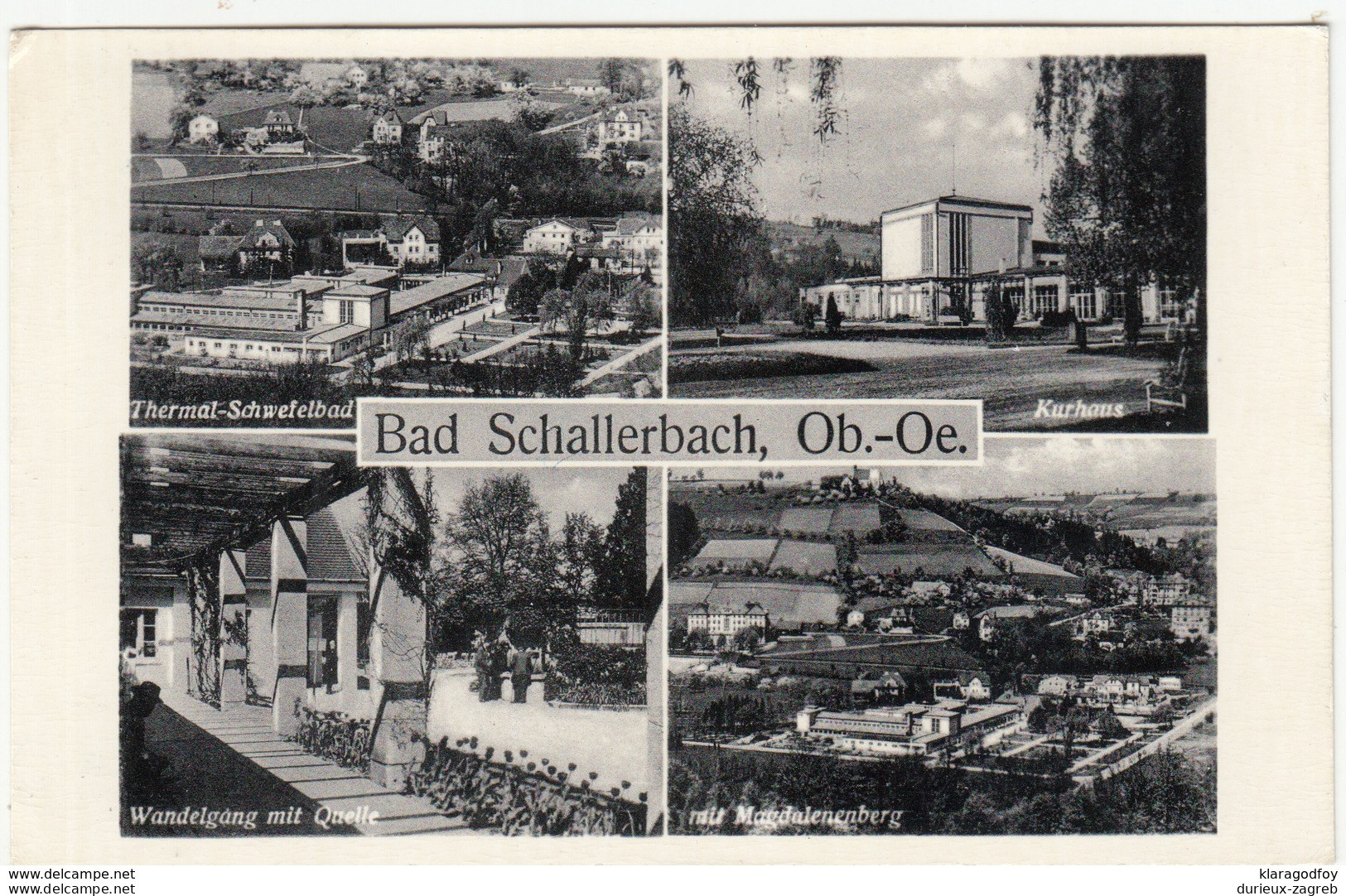 Bad Schallerbach Old Postcard Travelled 1960 Bad Schallerbach Pmk B170605 - Bad Schallerbach