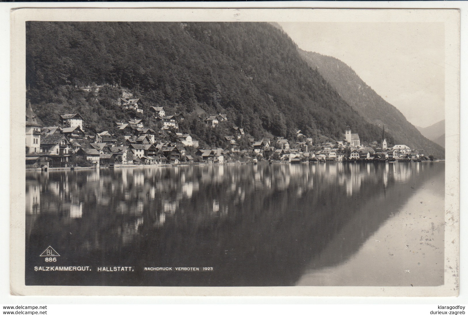 Hallstatt, Salzkammergut Old Postcard Travelled 1928 Hallstatt Pmk B170605 - Hallstatt
