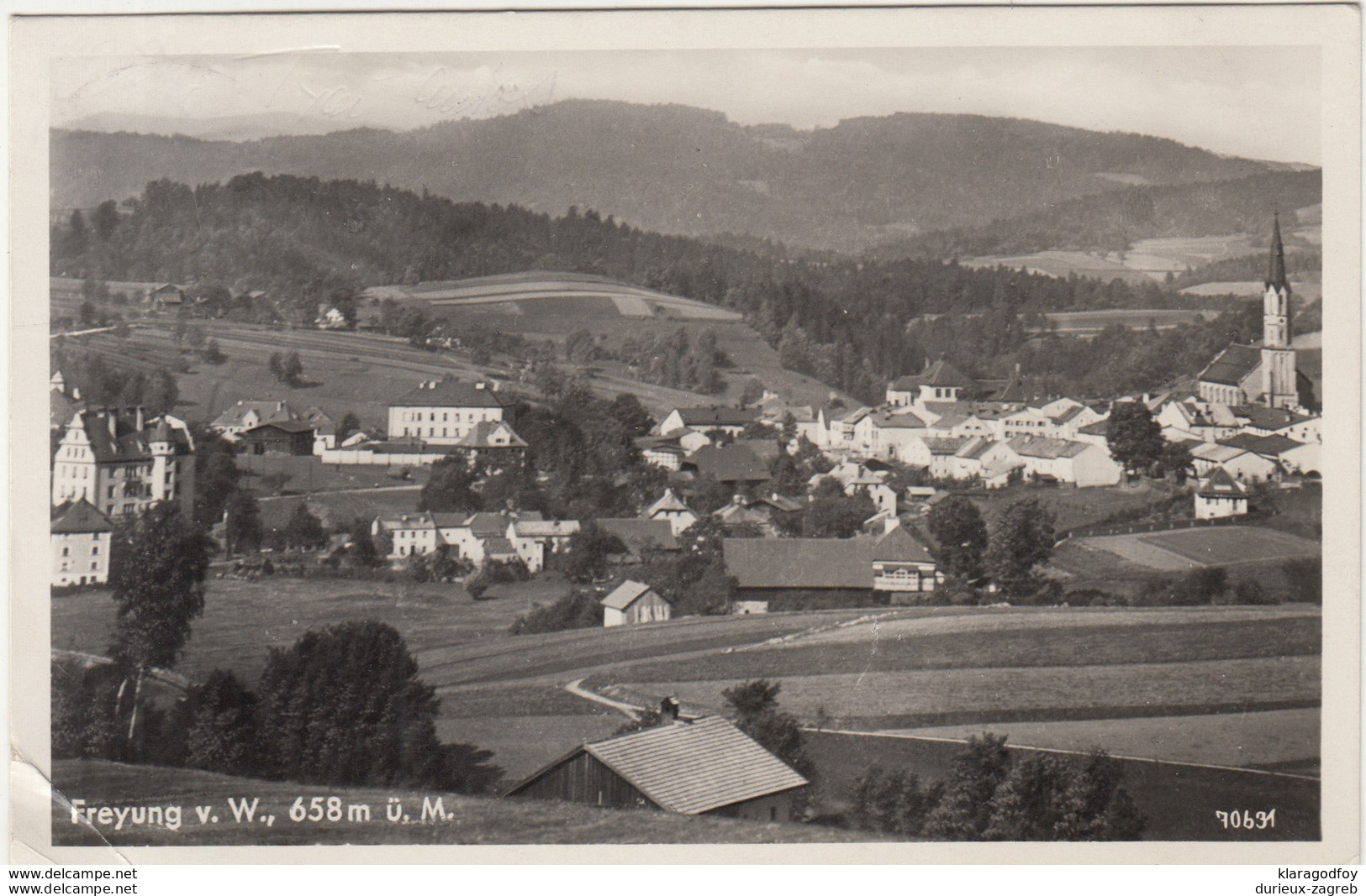 Freyung Old Postcard Travelled 1943 Deggendorf Pmk B170605 - Freyung