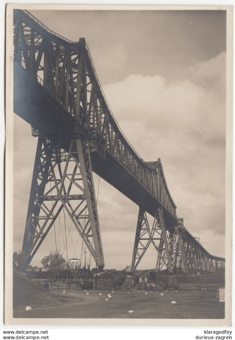Rendsburger Hochbrücke (Rendsburg High Bridge), Railway Viaduct On Kiel Canal Old Postcard Unused B180320 - Ouvrages D'Art