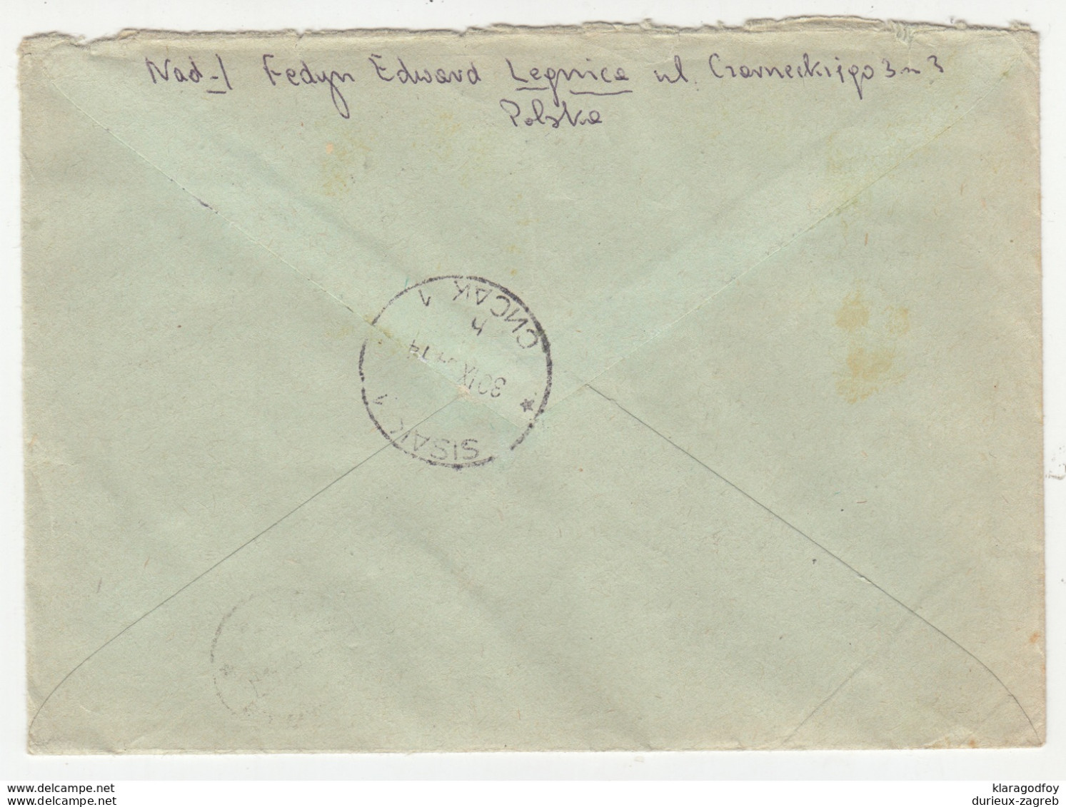 Poland, Letter Cover Registered Travelled 1964 Legnica To Sisak B180210 - Cartas & Documentos