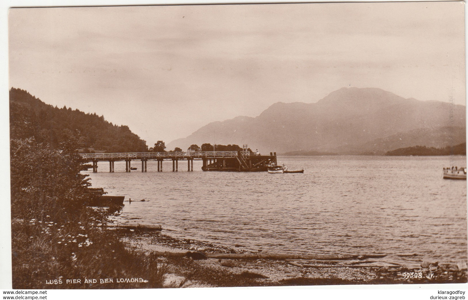 Luss Pier And Ben Lomond Old Postcard Unused B170602 - Dunbartonshire