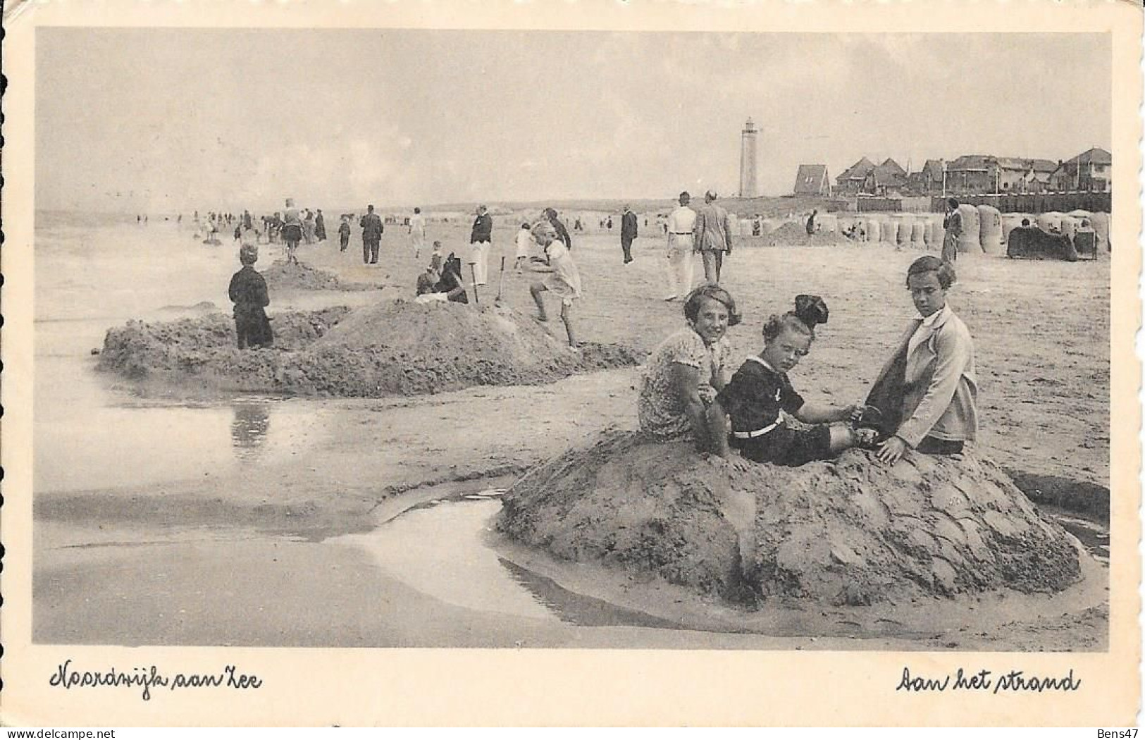 Noordwijk Aan Zee Aan Het Strand Gelopen 12-8-1937 - Noordwijk (aan Zee)
