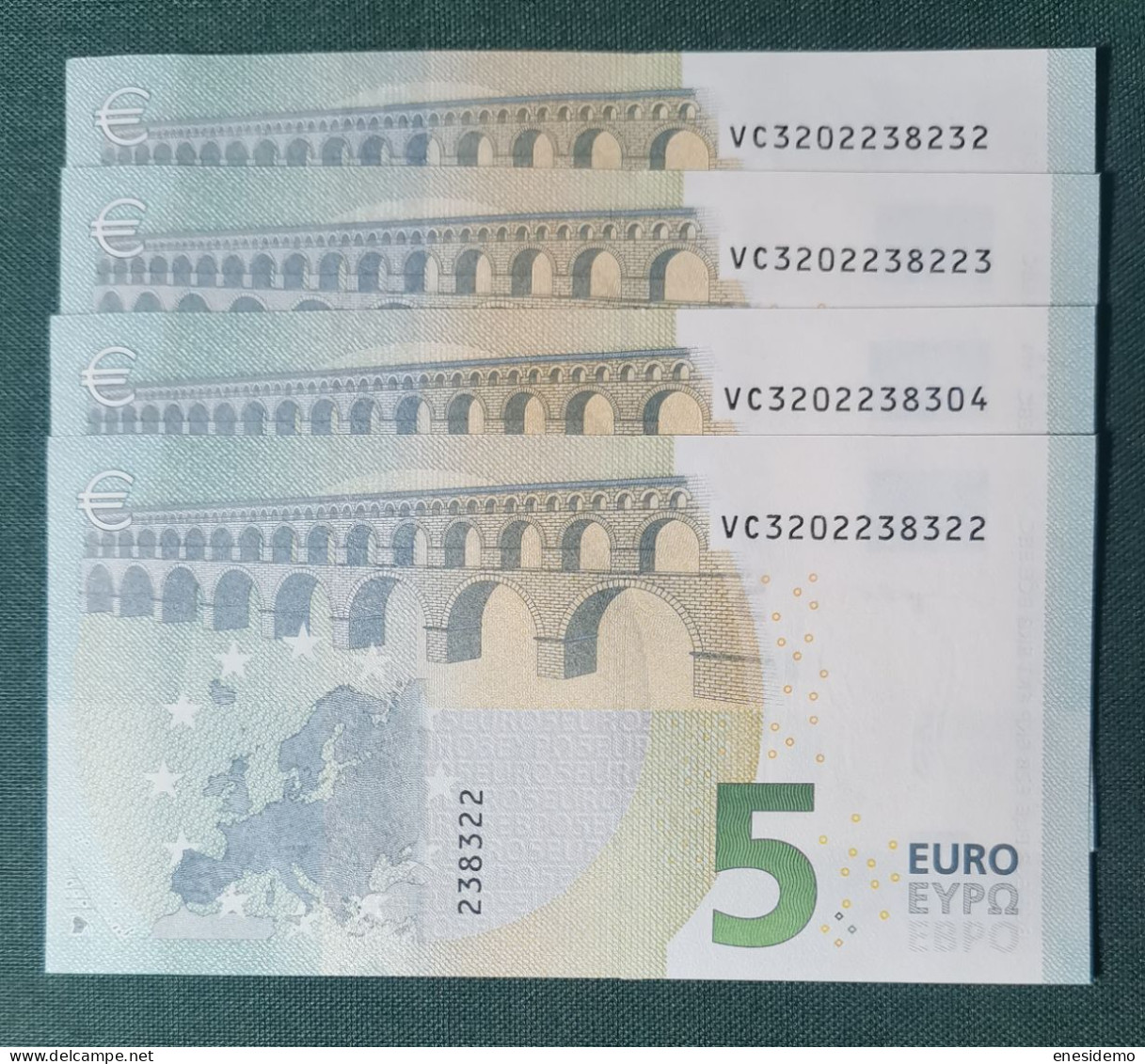 5 EURO SPAIN 2013 LAGARDE V015H6 VC SC UNC. FDS ONLY FOUR NUMBERS - 5 Euro