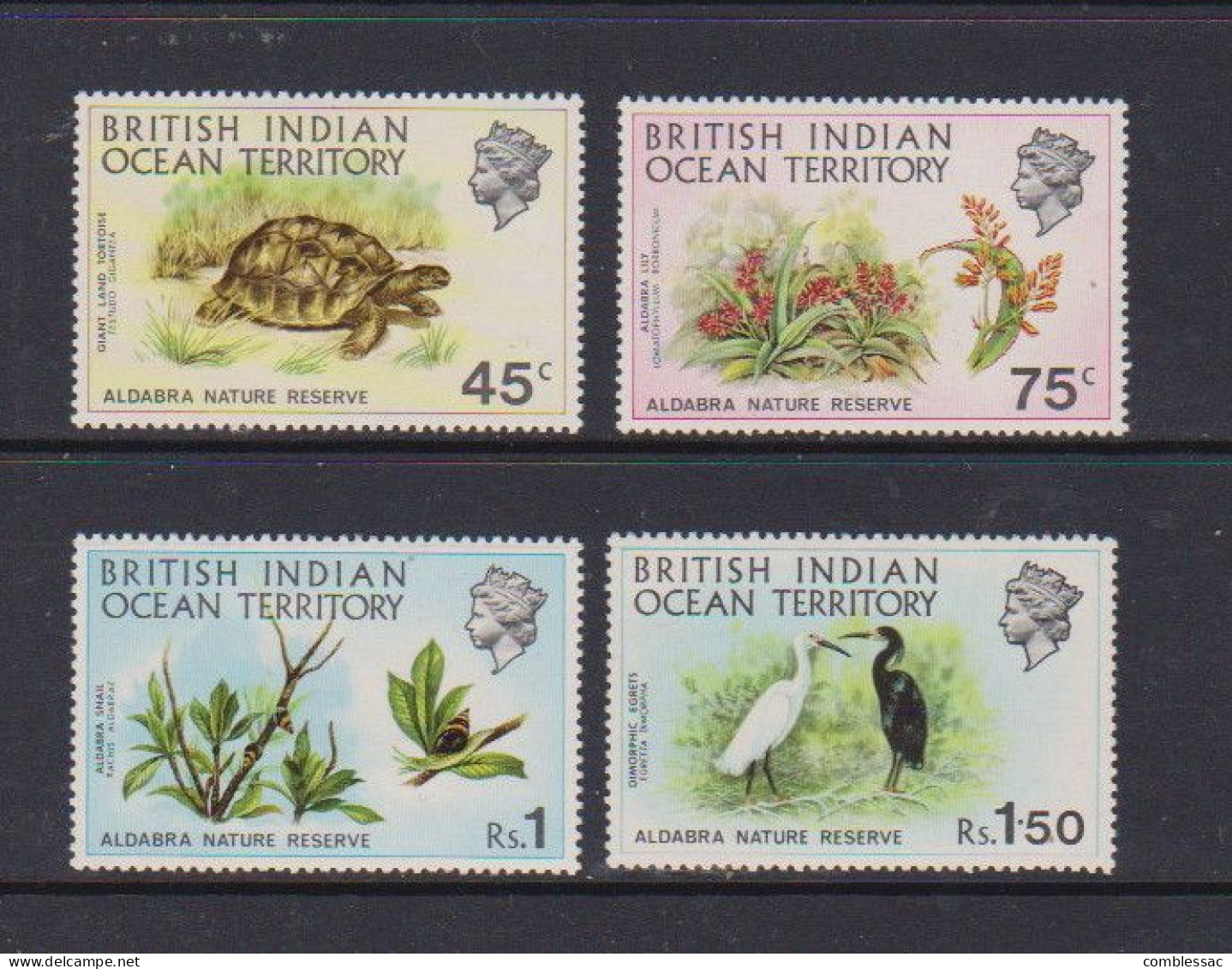 BRITISH  INDIAN  OCEAN  TERRITORY     1971    Nature  Reserve    Set  Of  4    MH - Territoire Britannique De L'Océan Indien