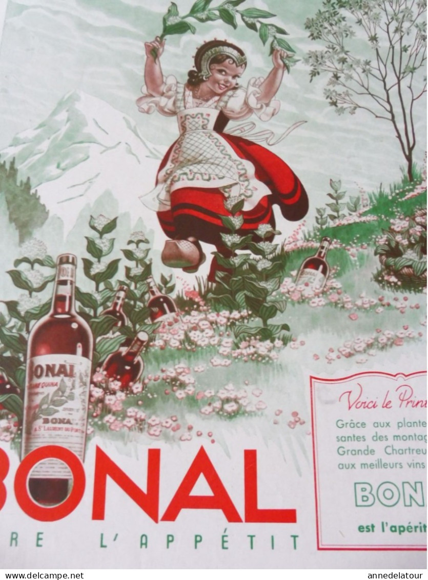 Affiche Publicitaire  BONAL - Voici Le Printemps  Dim. 37 X 28cm - Manifesti