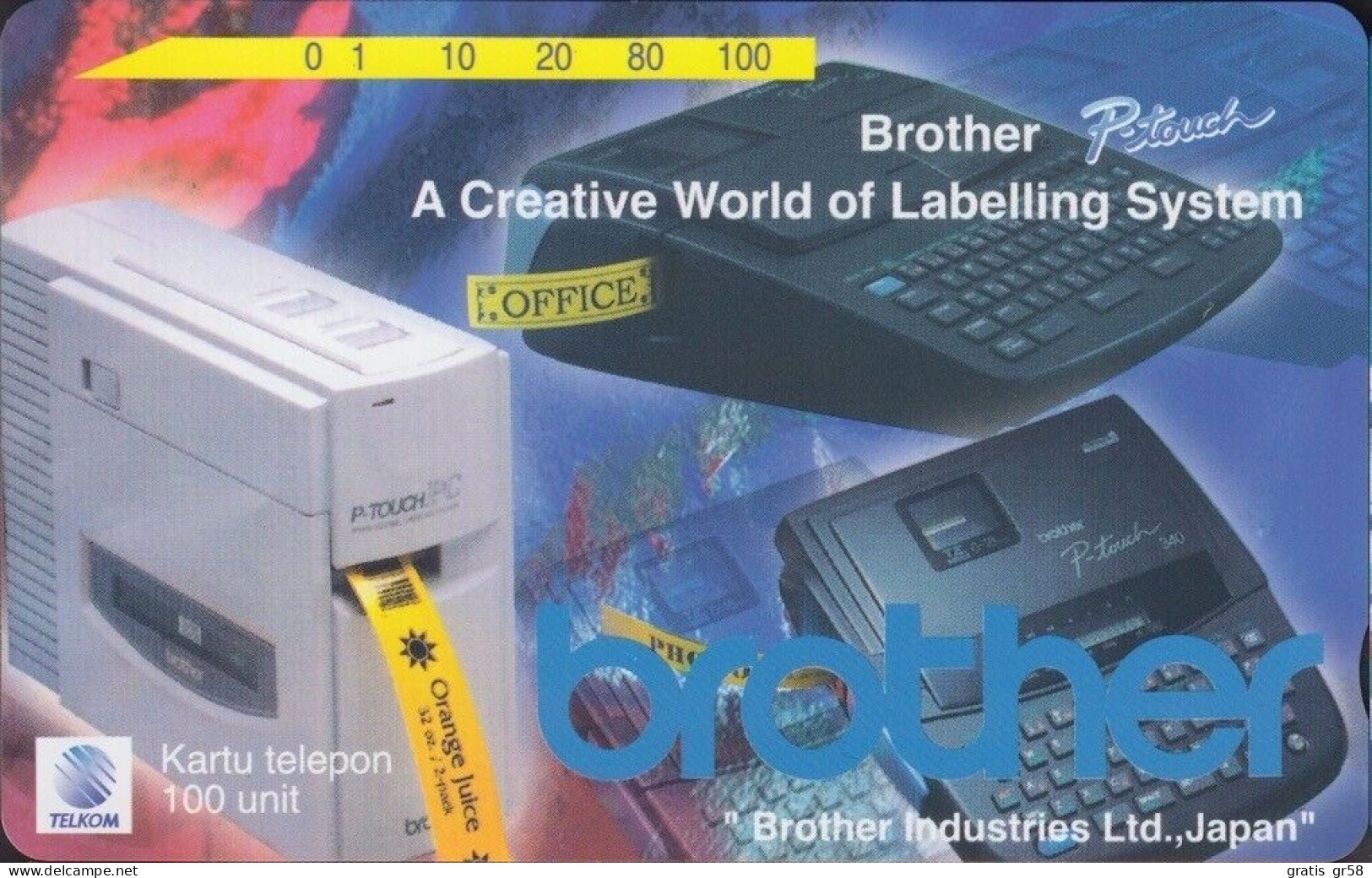 Indonesia - P 0469, Brother-A Creative World Of Labelling System, 5000ex, Mint Unused - Indonesië