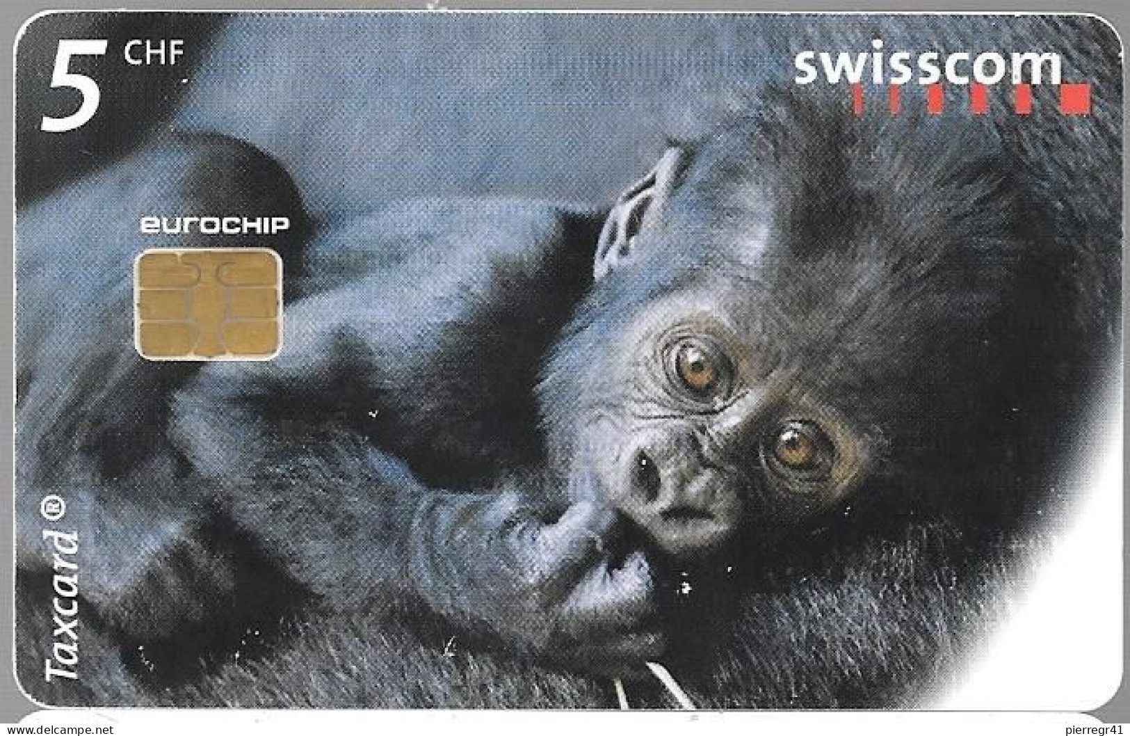 CARTE-PUCE-SUISSE-5CHF-Zoo De Zurich-King Kong Junior-Utilisé-TBE - Dschungel