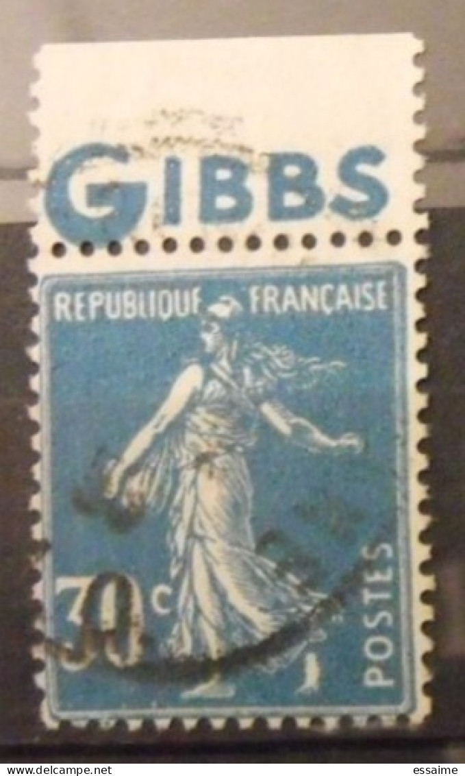 Timbre à Bande Publicitaire. Semeuse 30 C N° 192. Pub Publicité Publicitaires Carnet Pubs. Savon Gibbs. - Autres & Non Classés