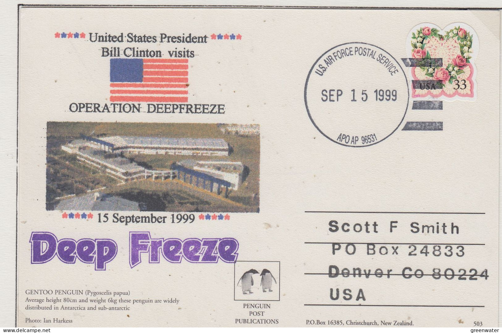 USA  President Bill Clinton Visits Operation Deepfreeze Ca US Air Force  SEP 15 1999 (OD180) - Events & Gedenkfeiern