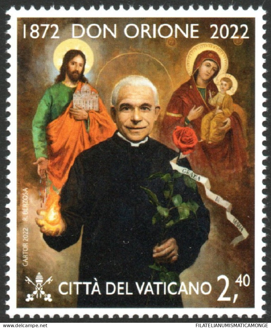 Vaticano 2022 Correo 1910 **/MNH San Luigi Orione - Conjunta Con Argentina, Ita - Neufs