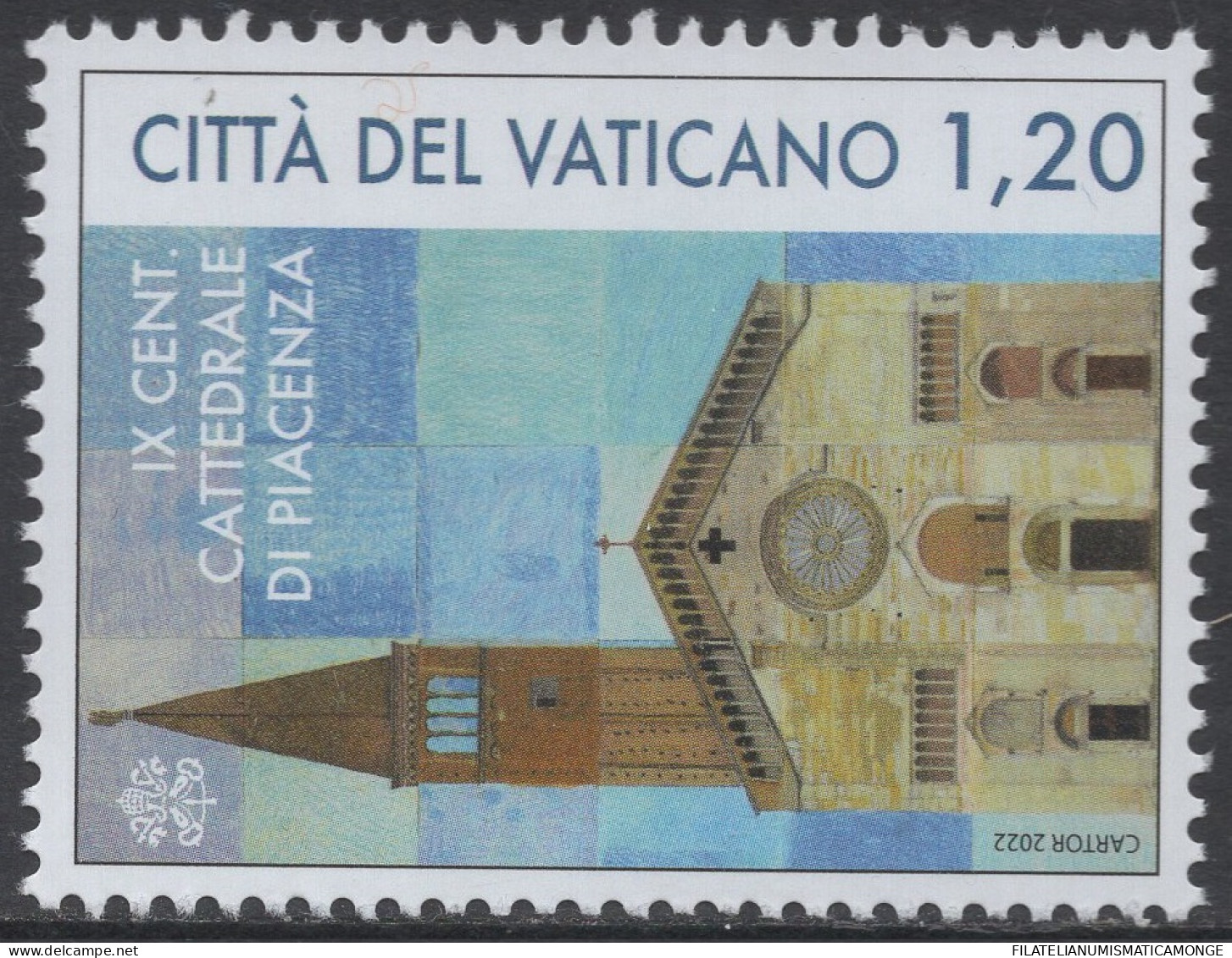 Vaticano 2022 Correo 1919 **/MNH 900 Aniv. Fundacion De La Catedral De Piacenza - Neufs