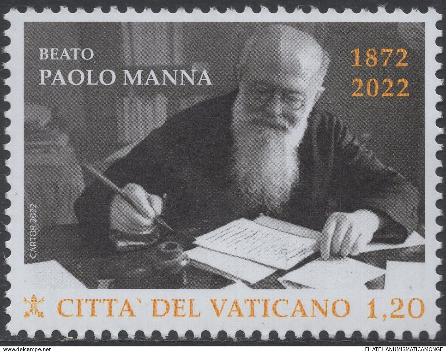 Vaticano 2022 Correo 1920 **/MNH 150 Aniv. Nacimiento Del Padre Paolo Manna 187 - Unused Stamps