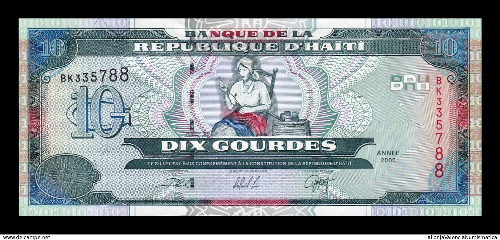 Haití 10 Gourdes 2000 Pick 265a Sc Unc - Haiti