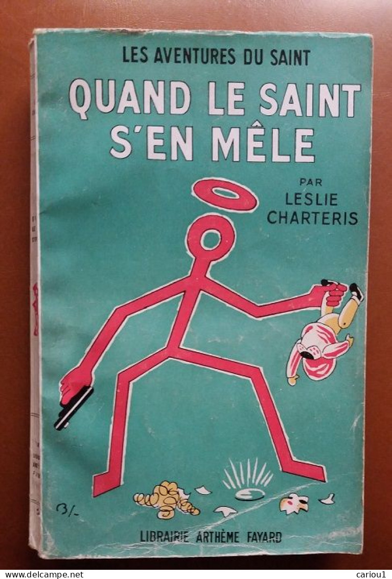 C1 Charteris QUAND LE SAINT S EN MELE 1951 Michel Tyl   PORT INCLUS France - Arthème Fayard - Le Saint